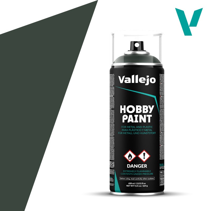 Dark Green 400ml spray Vallejo Hobby Paint Primer 28026