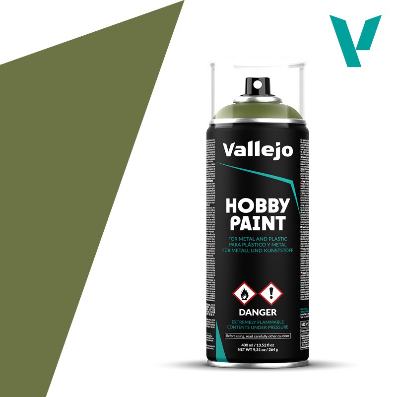 Goblin Green 400ml spray Vallejo Hobby Paint Primer 28027