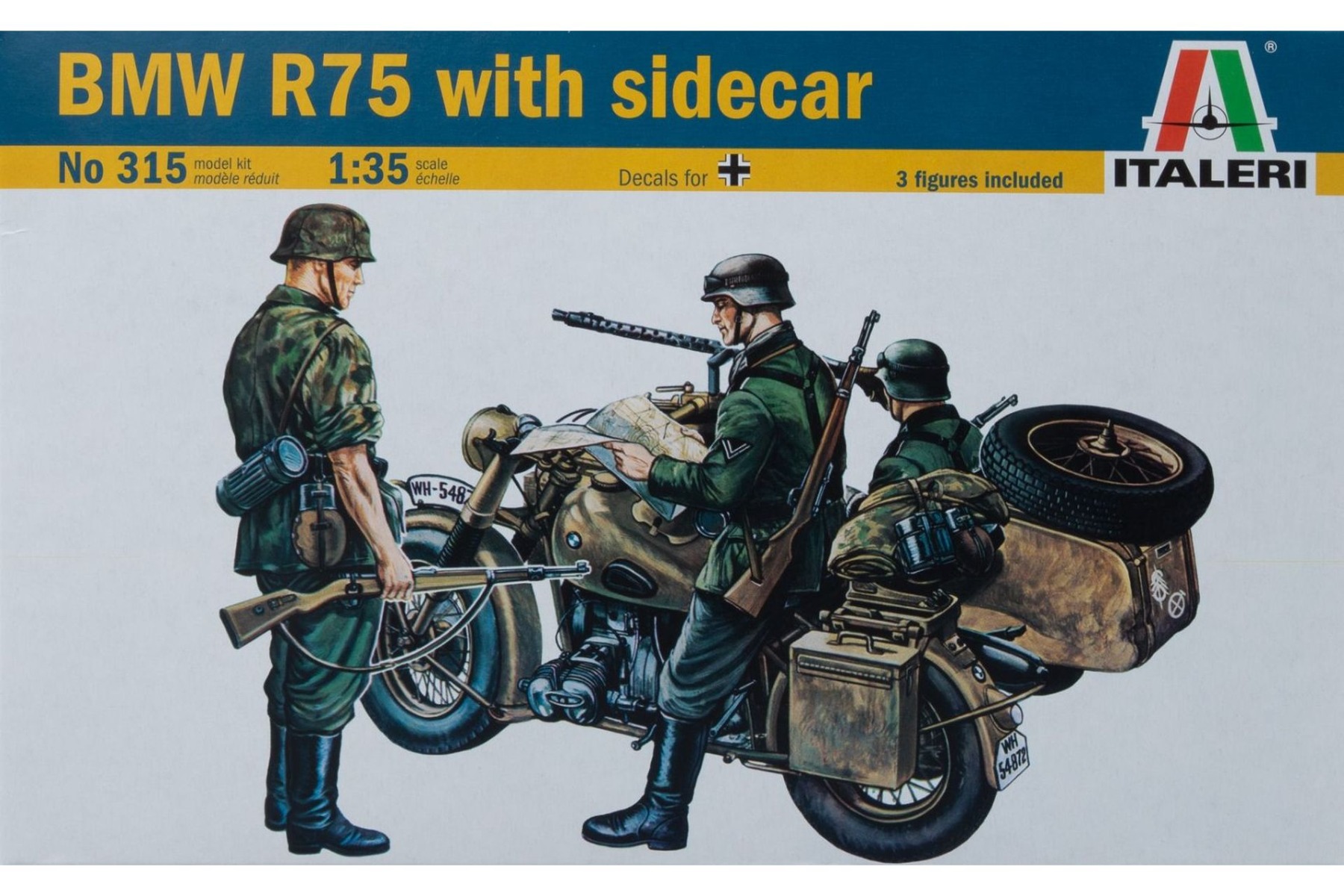 Italeri IT0315 BMW R75 with sidecar, model kit