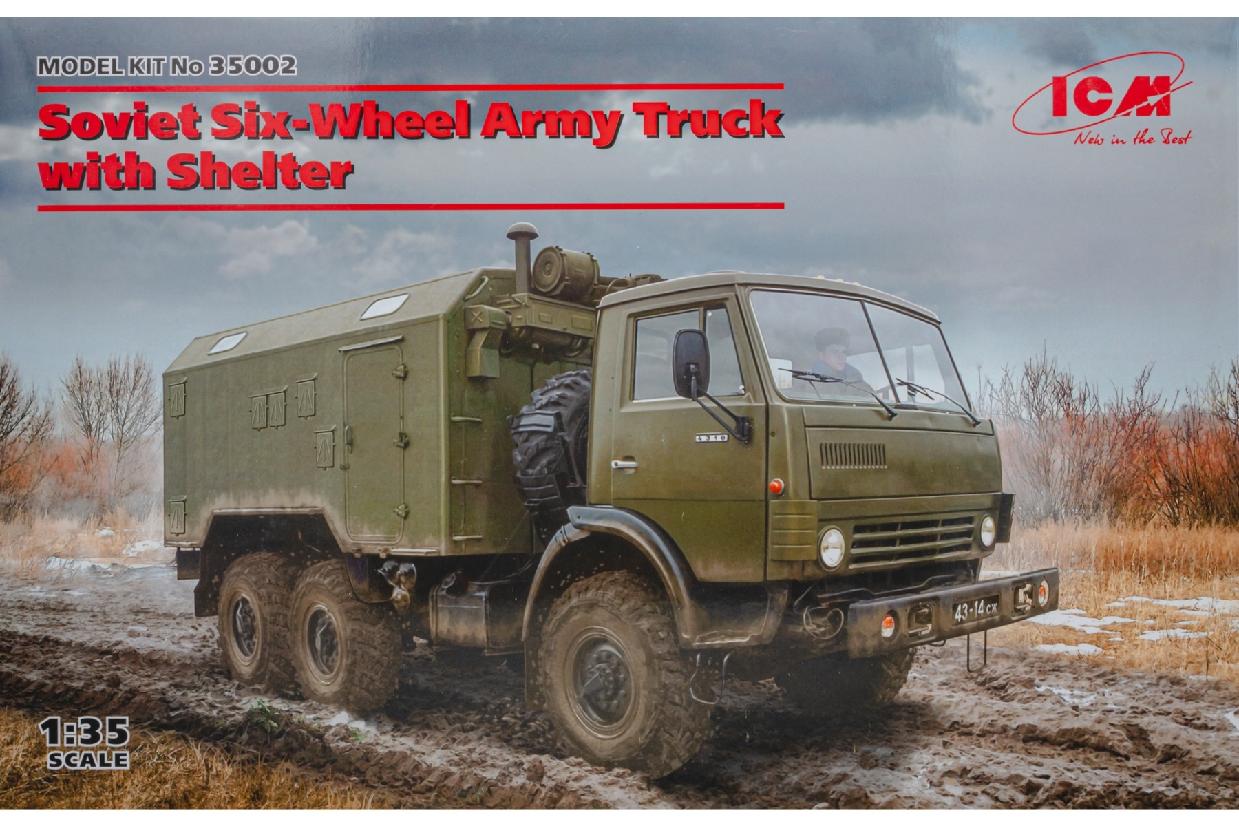 ICM35002 Kamaz-4310 Soviet Six-Wheel Army van truck, model kit