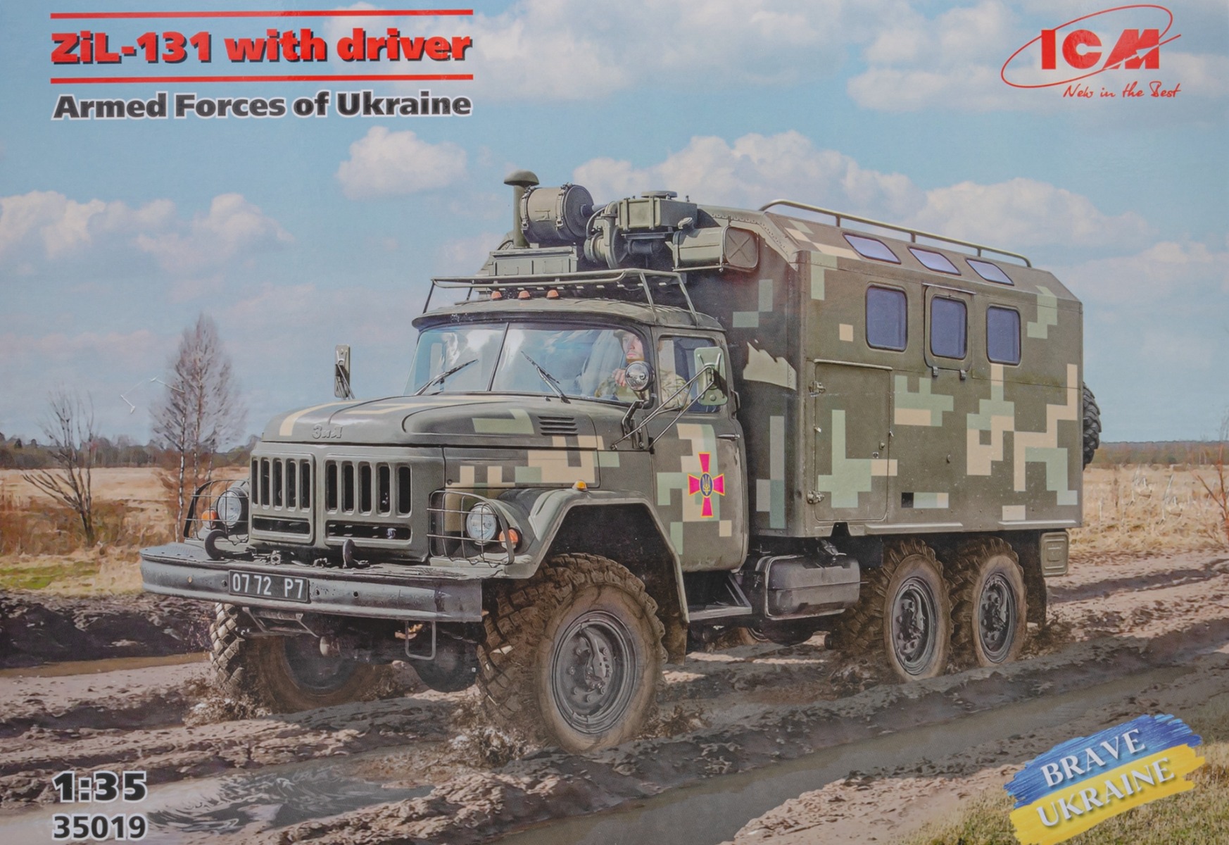 ICM35019 ZIL-131 van truck (MTO-ATM) Armed Forces of Ukraine (w. driver), model kit