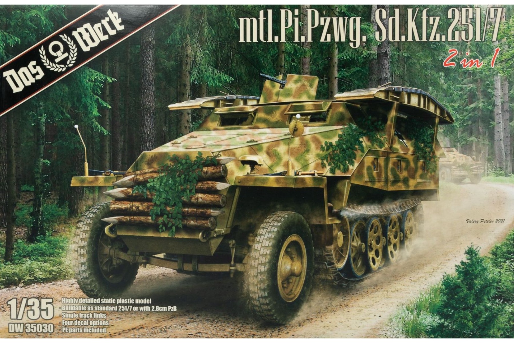 Das Werk DW35030 Mtl. Pi. Pzwg. Sd.Kfz. 251/7 Ausf. D (2 in 1), model kit