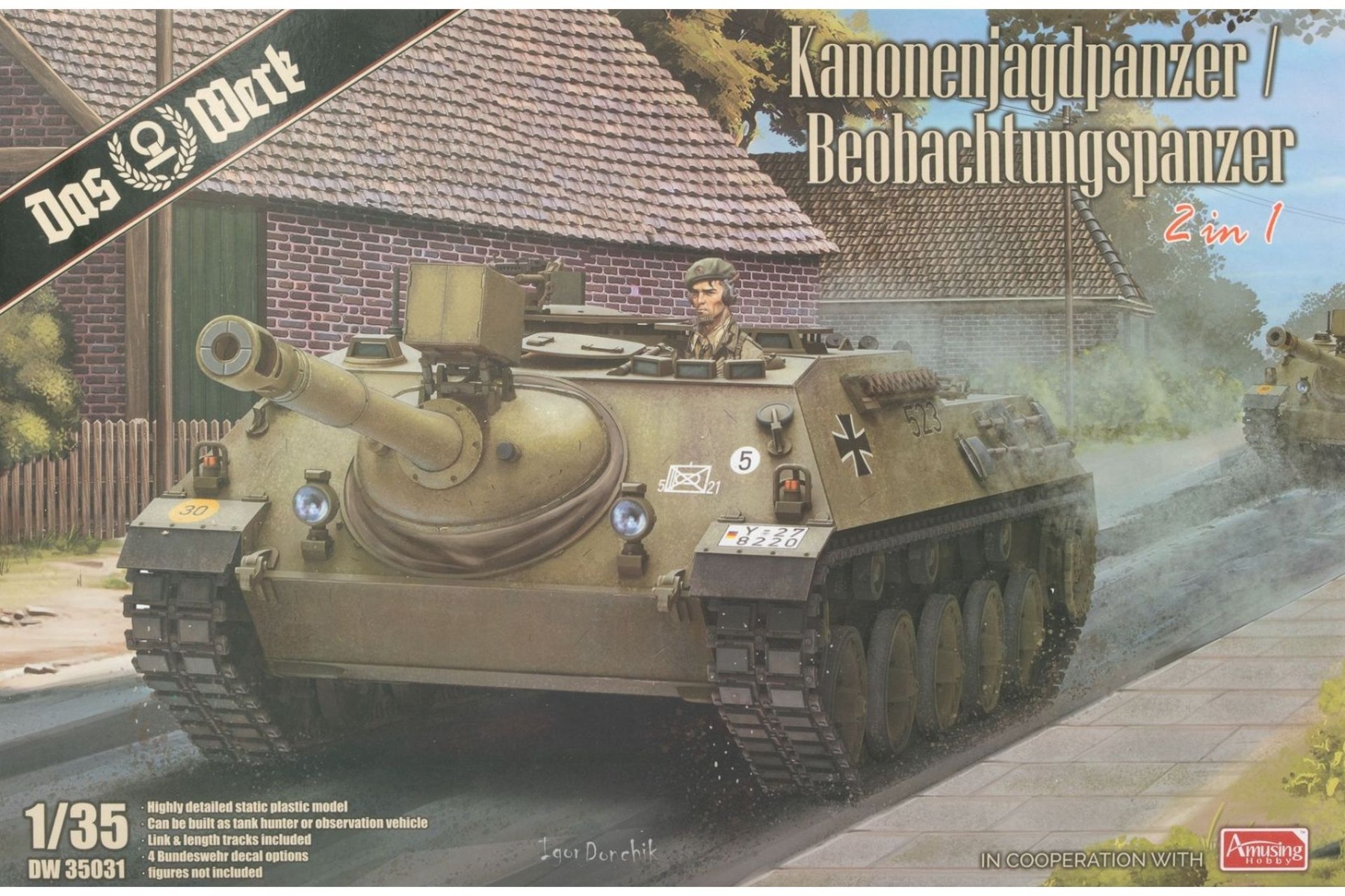 Das Werk DW35031 Kanonenjagdpanzer/Beobachtungspanzer, model kit