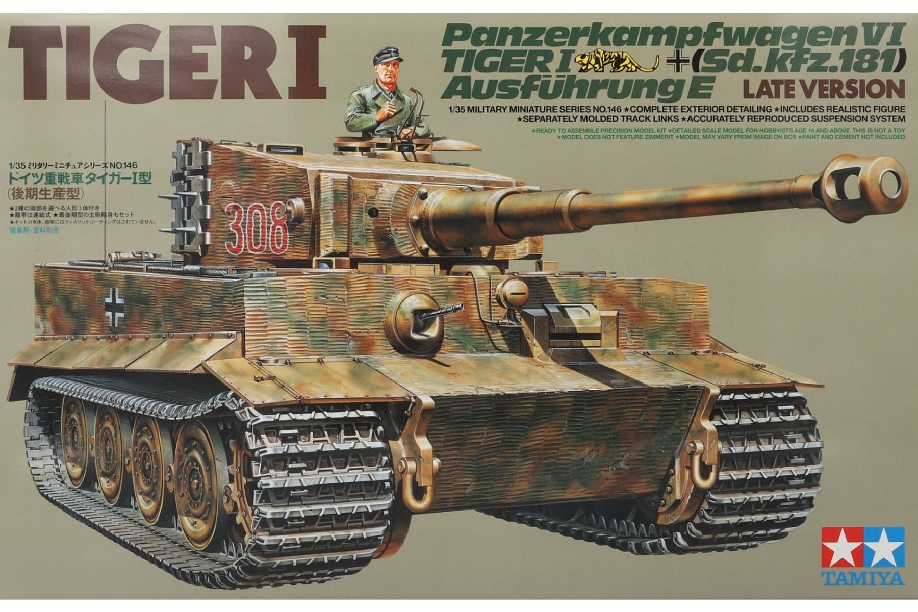 Tamiya TA35146 Pz.Kpfw.VI Ausf.E Sd.Kfz.181 Tiger I Late Version