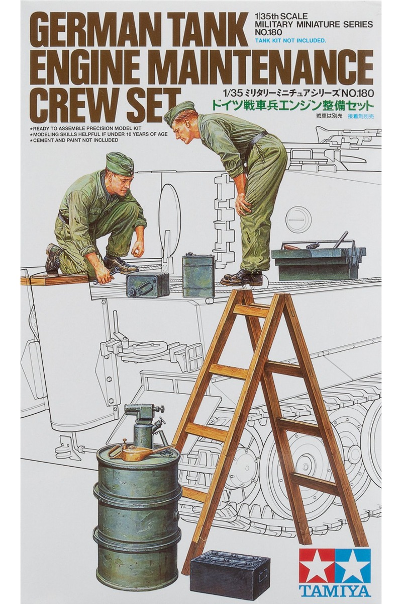 Tamiya TA35180 German Tank Engine Maintenance Crew Set (2 figures)
