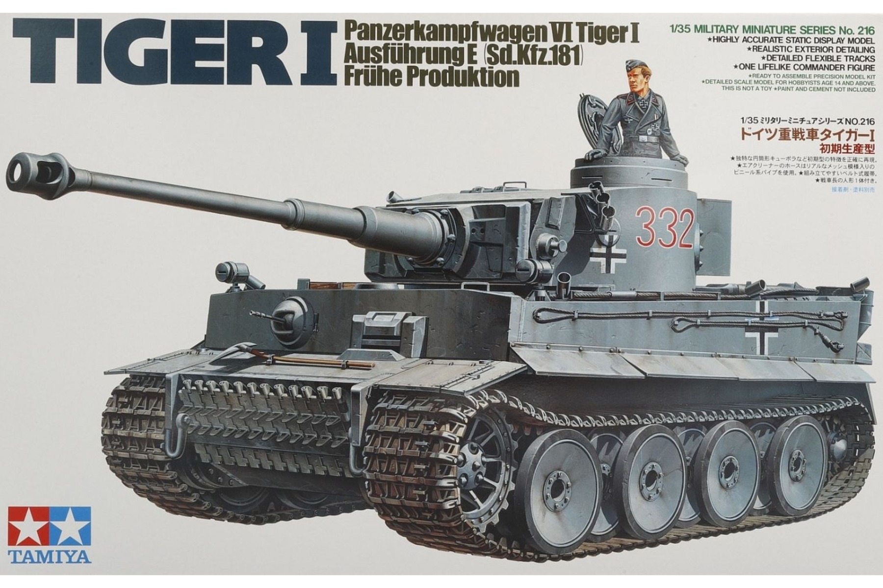 Tamiya TA35216 Tiger I Panzerkampfwagen VI Tiger I Ausführung E (Sd.Kfz.181) Frühe Produktion / Early production