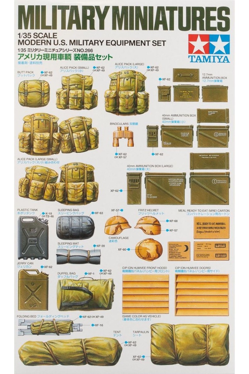 Tamiya TA35266 Modern U.S. Military Equipment Set, model kit