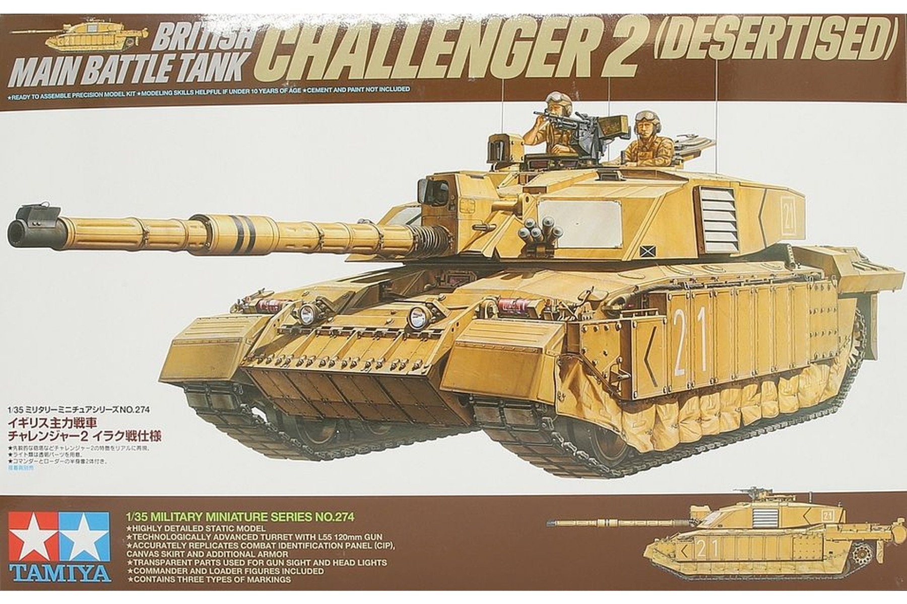 Tamiya TA35274 British Main Battle Tank Challenger 2 (desertised)