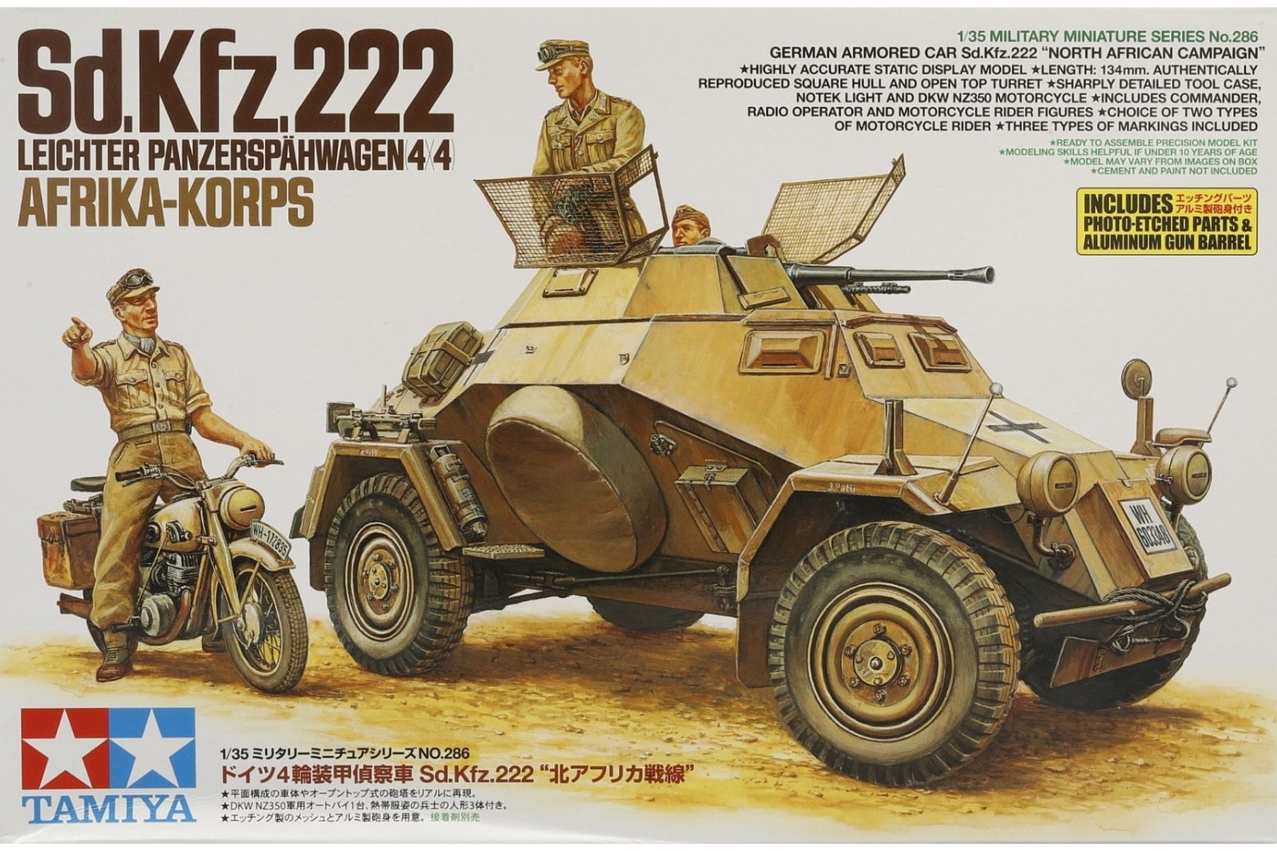 Tamiya TA35286 Sd.Kfz. 222 Leichter Panzerspähwagen 4x4 Afrika-Korps