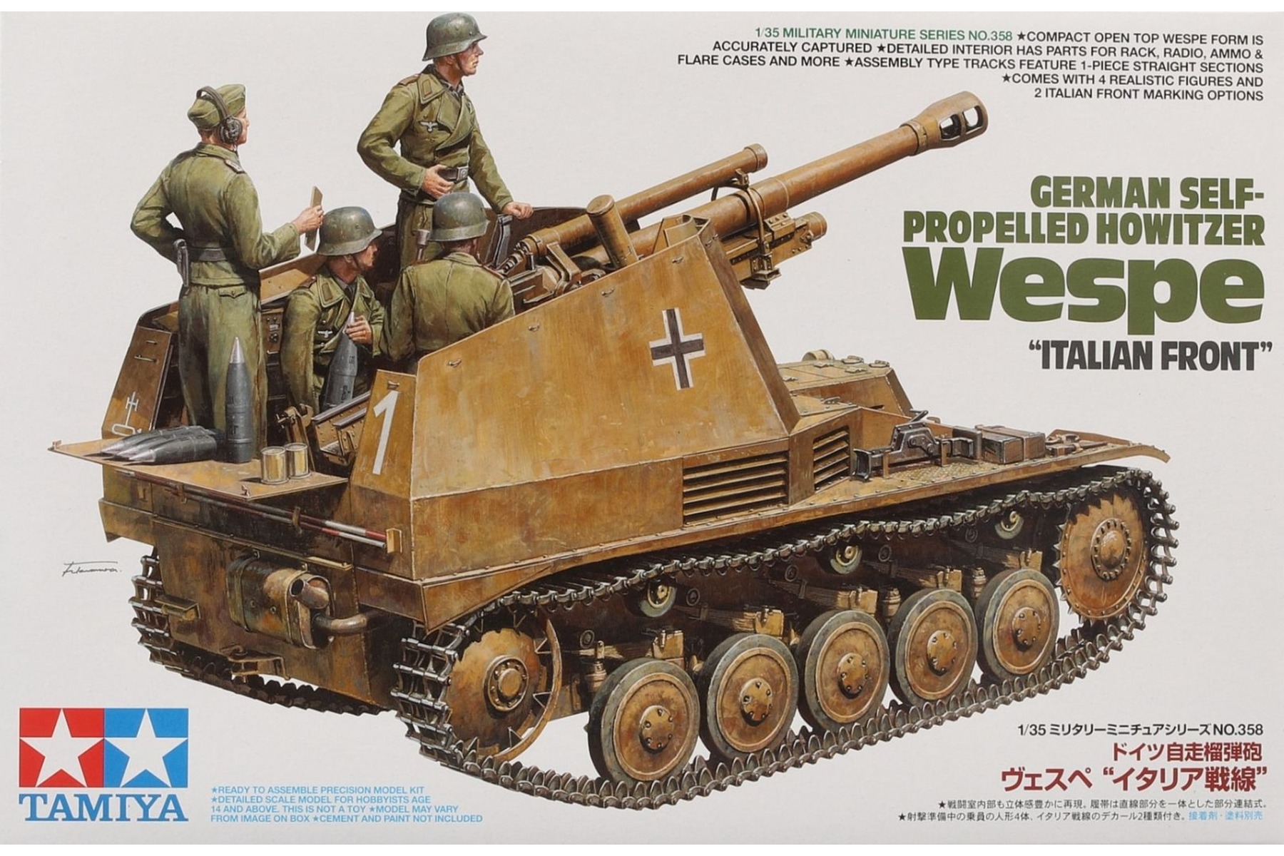 Tamiya TA35358 German Self-Propelled Howitzer Wespe Italian Front