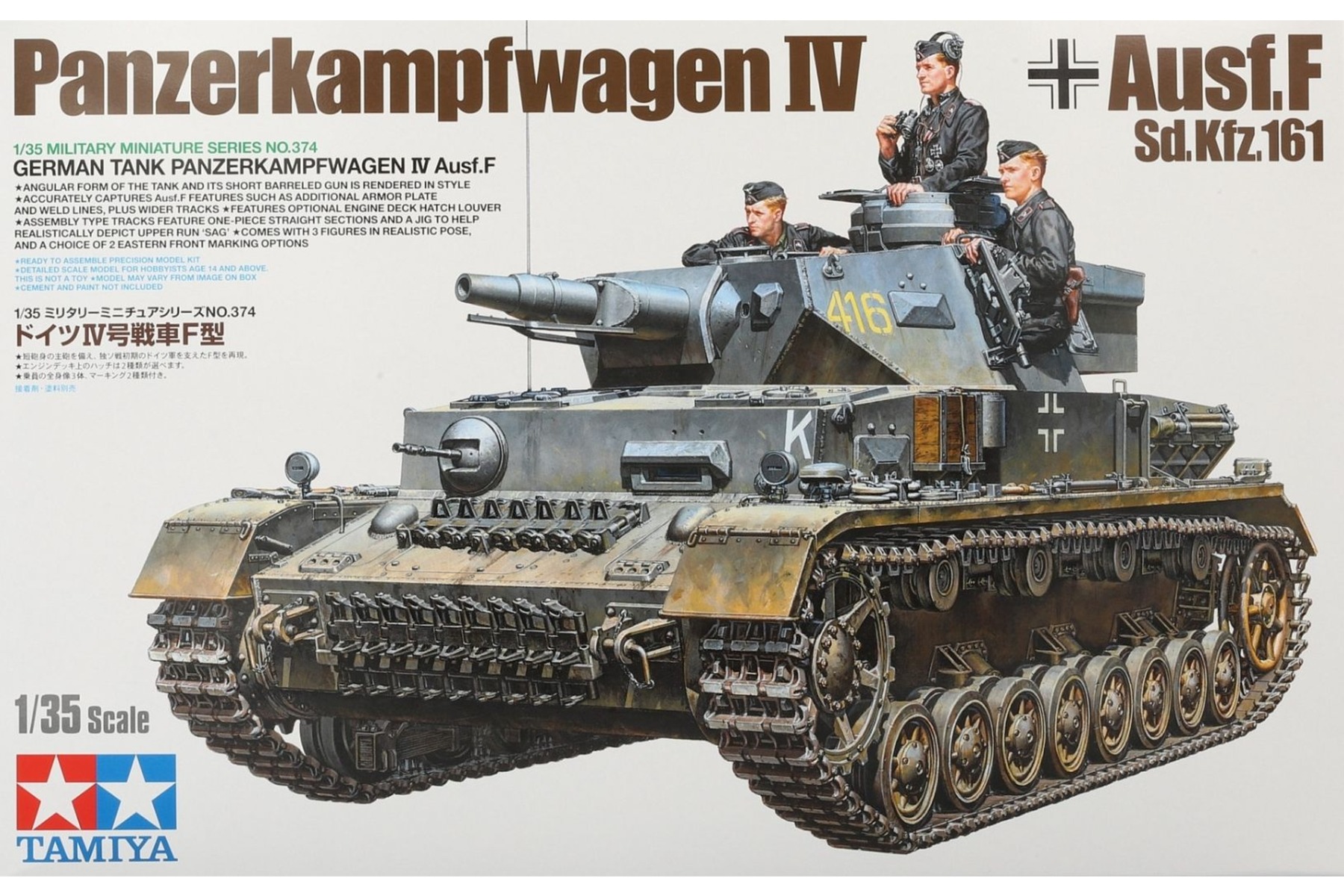 Tamiya TA35374 Sd.Kfz. 161 Panzerkampfwagen IV Ausf. F