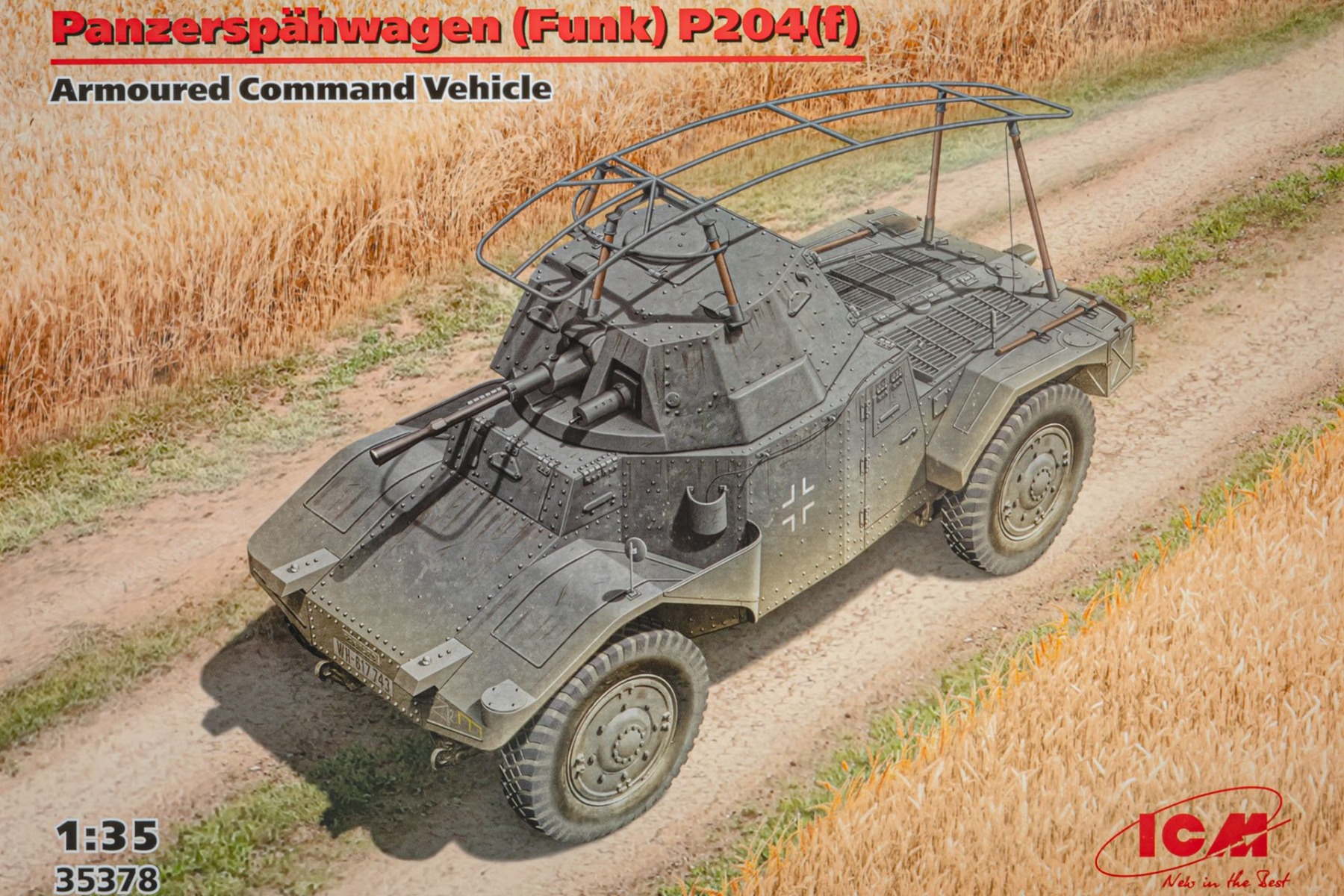 ICM35378 Panzerspähwagen (Funk) P204(f), Armoured Command Vehicle, model kit