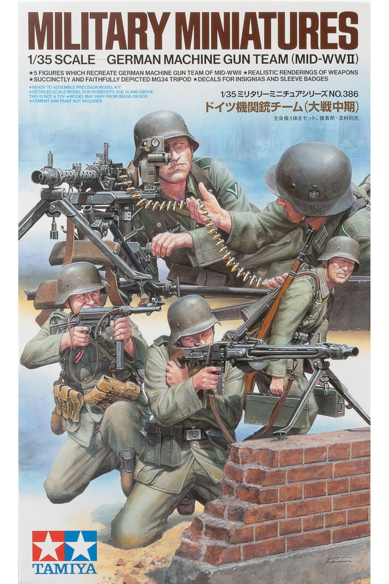 Tamiya TA35386 German Machine Gun Team (Mid-WWII), figurines set
