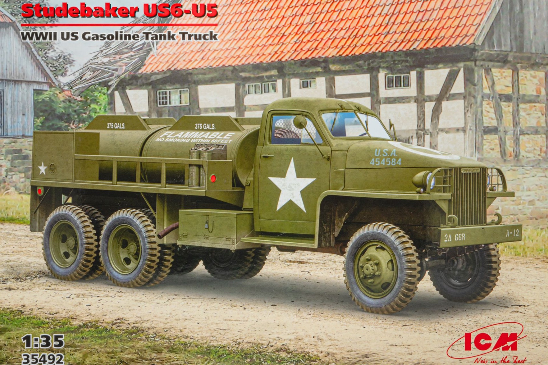 ICM35492 Studebaker US6-U5, WWII US Gasoline Tank Truck, model kit