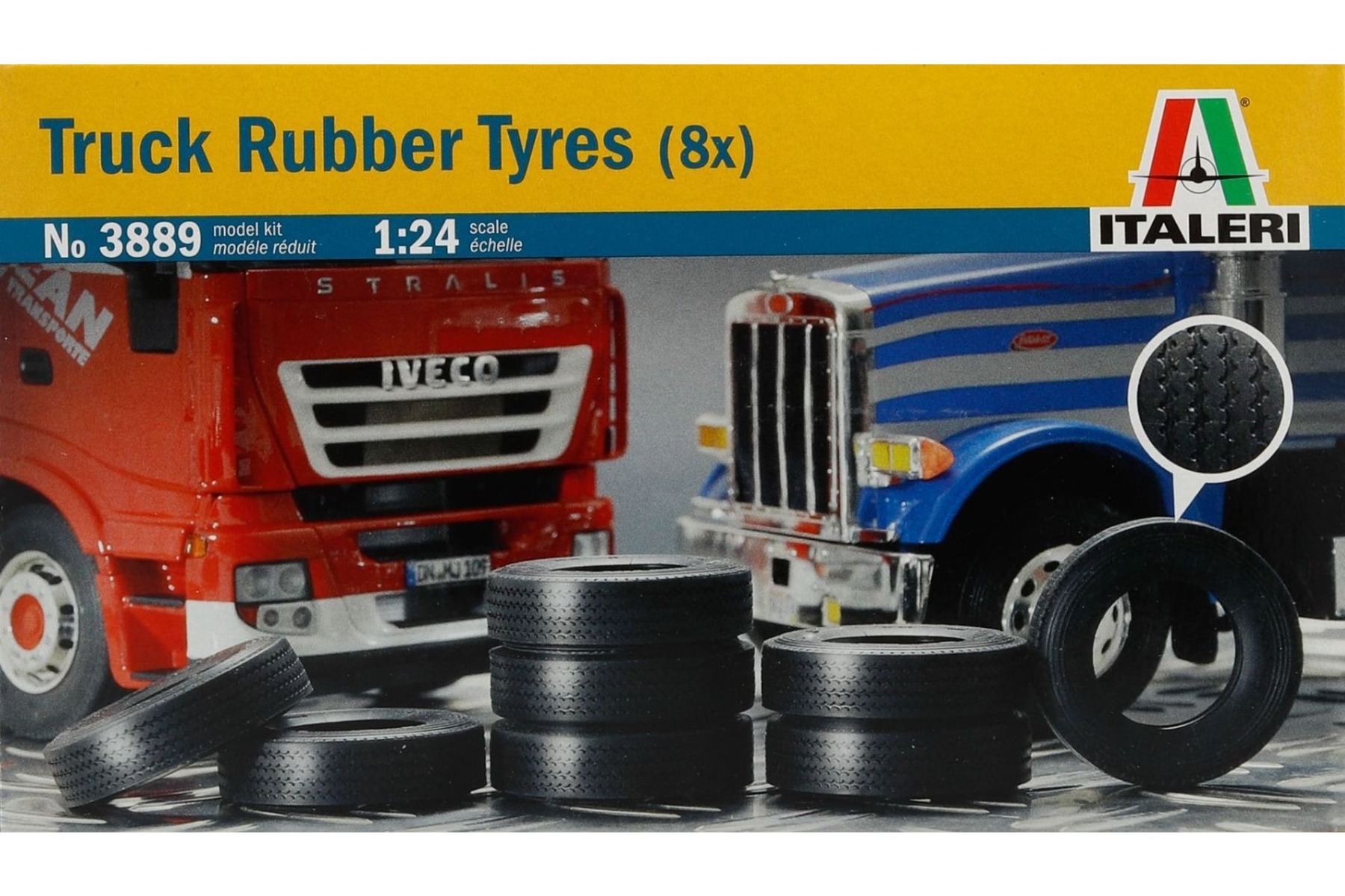 Italeri IT3889 Truck Rubber Tyres (8x)
