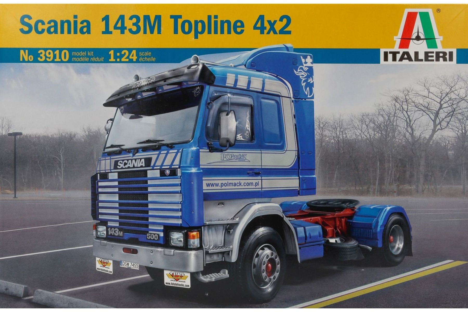 Italeri IT3910 Scania 143M Topline 4x2 tractor truck, model kit
