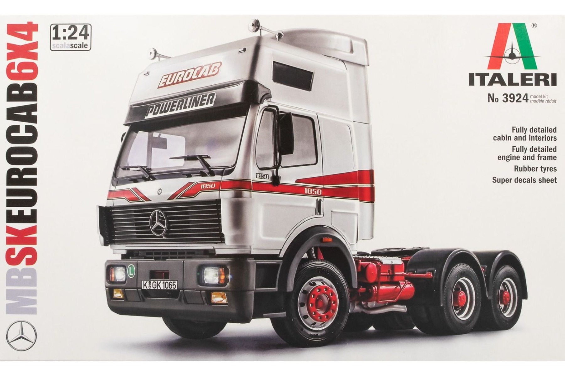 Italeri IT3924 Mercedes-Benz SK Eurocab 6×4 tractor truck, model kit
