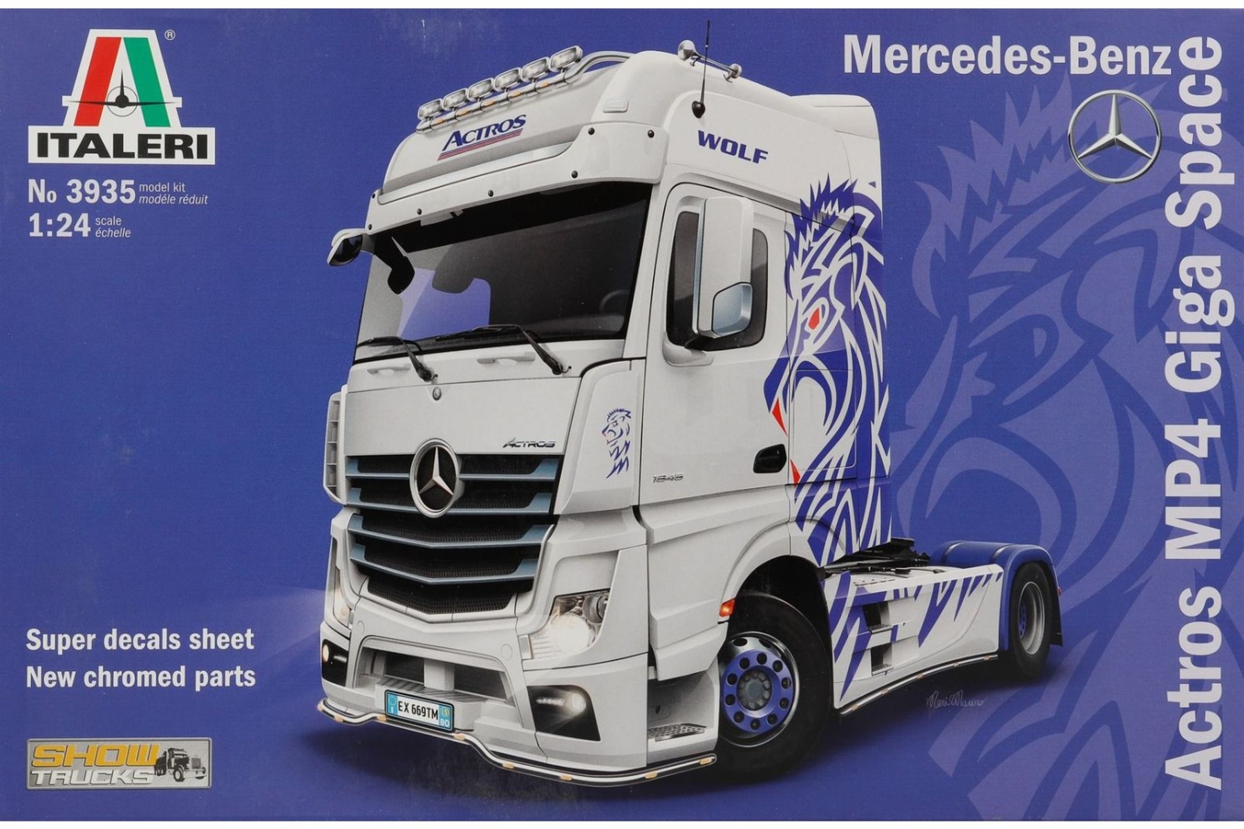 Italeri IT3935 Mercedes Benz Actros MP4 Giga Space, tractor truck, model kit
