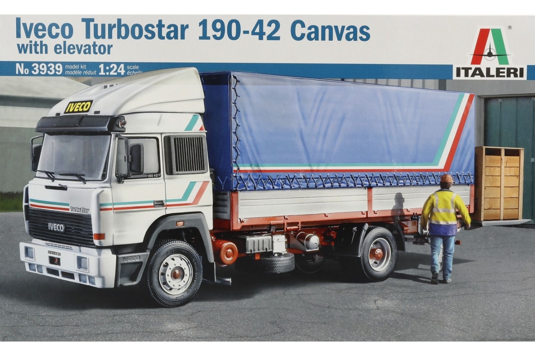 Italeri IT3939 Iveco Turbostar 190-42 Canvas with elevator, model kit