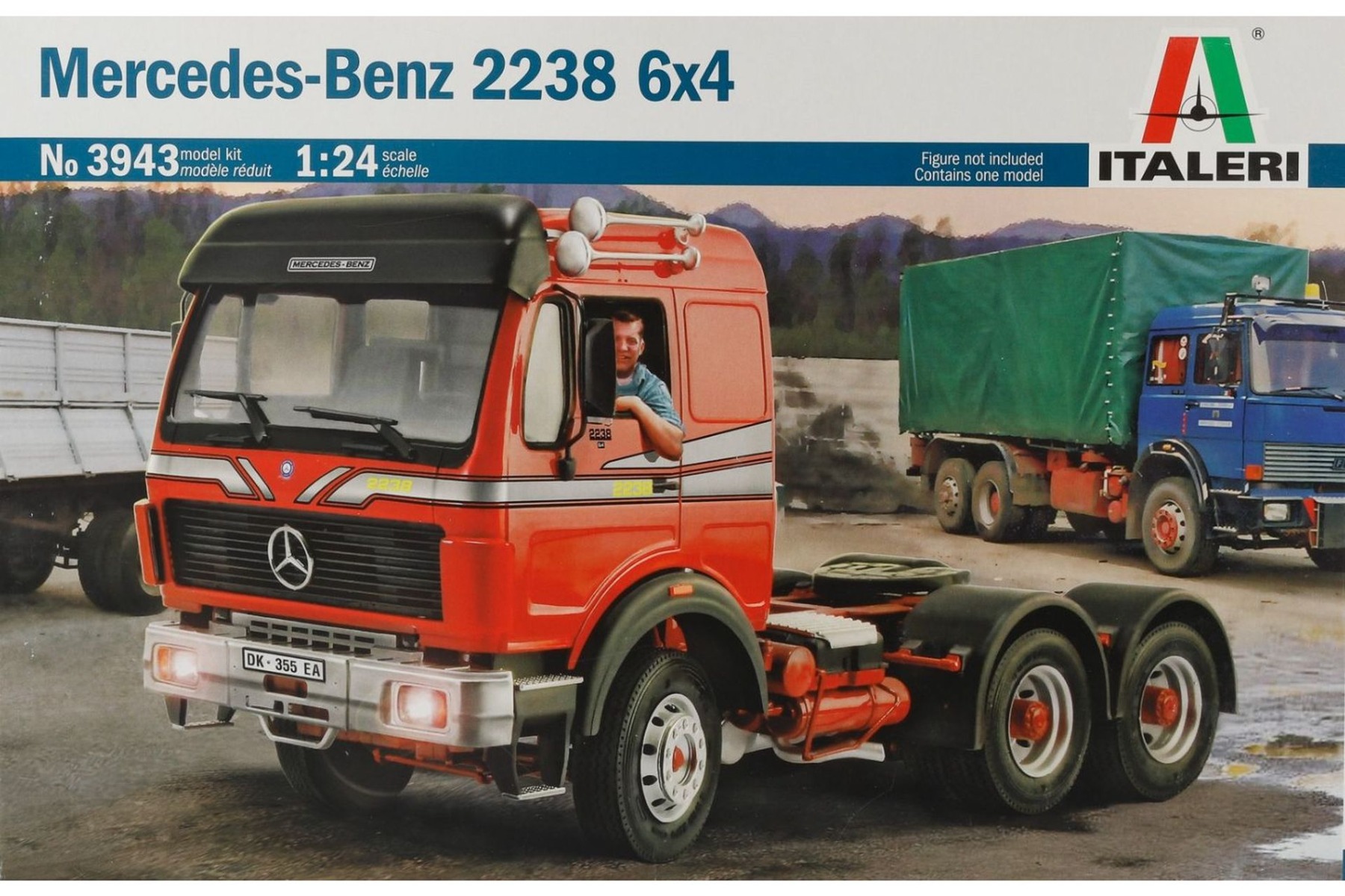 Italeri IT3943 Mercedes-Benz 2238 6x4, tractor truck, model kit