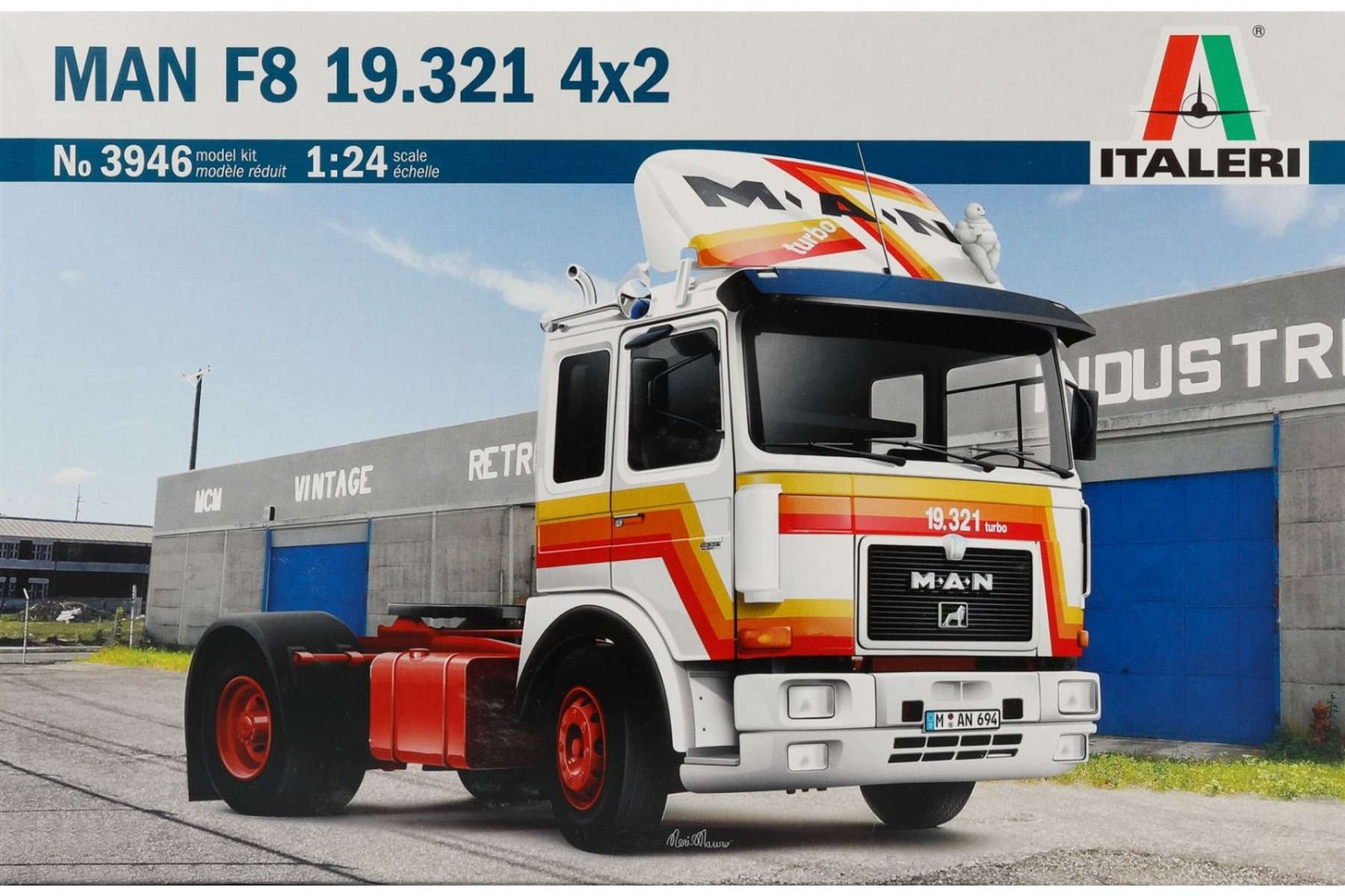 Italeri IT3946 MAN F8 19.321 4x2 tractor truck, model kit