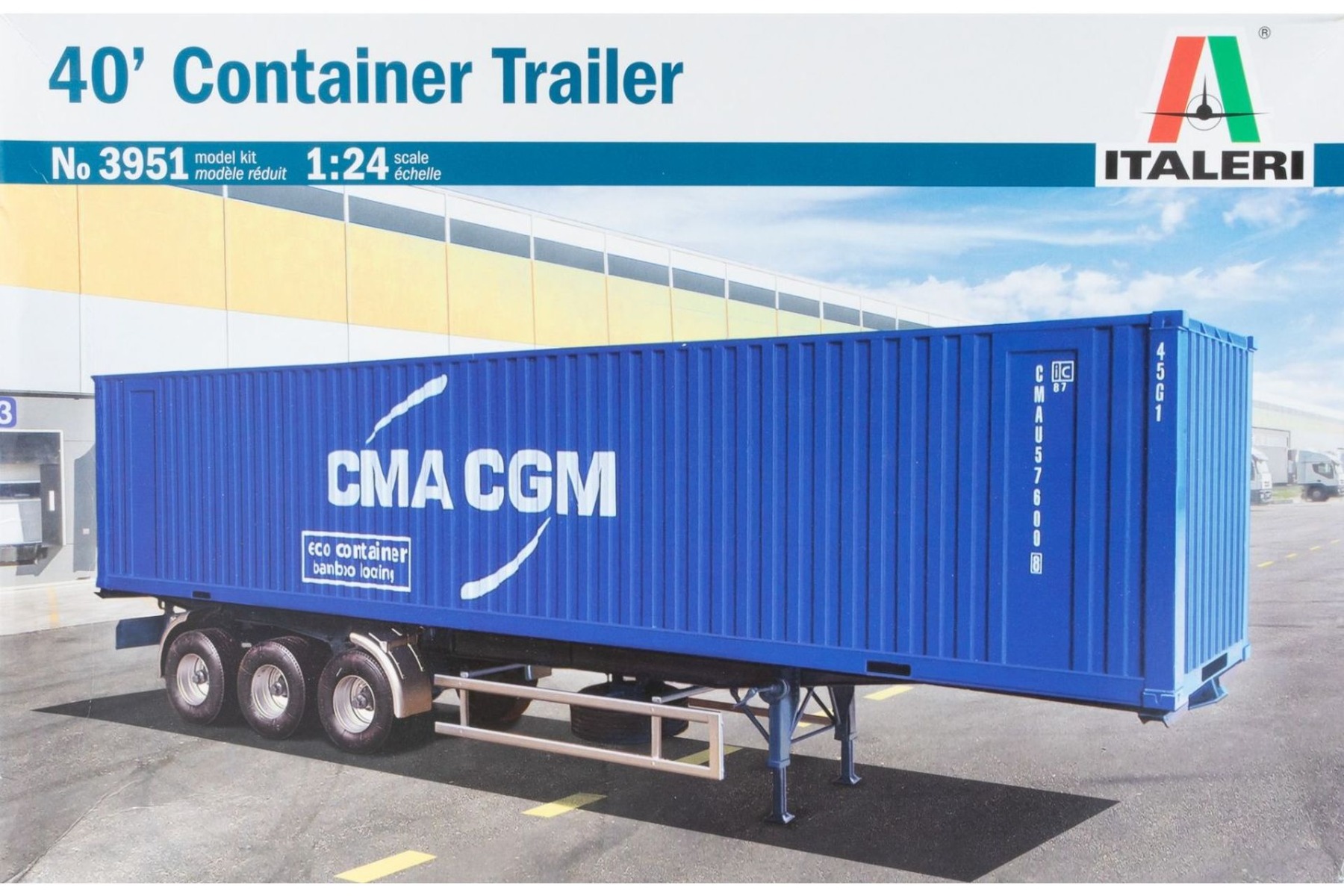 Italeri IT3951 40' Container trailer, Italeri, model kit