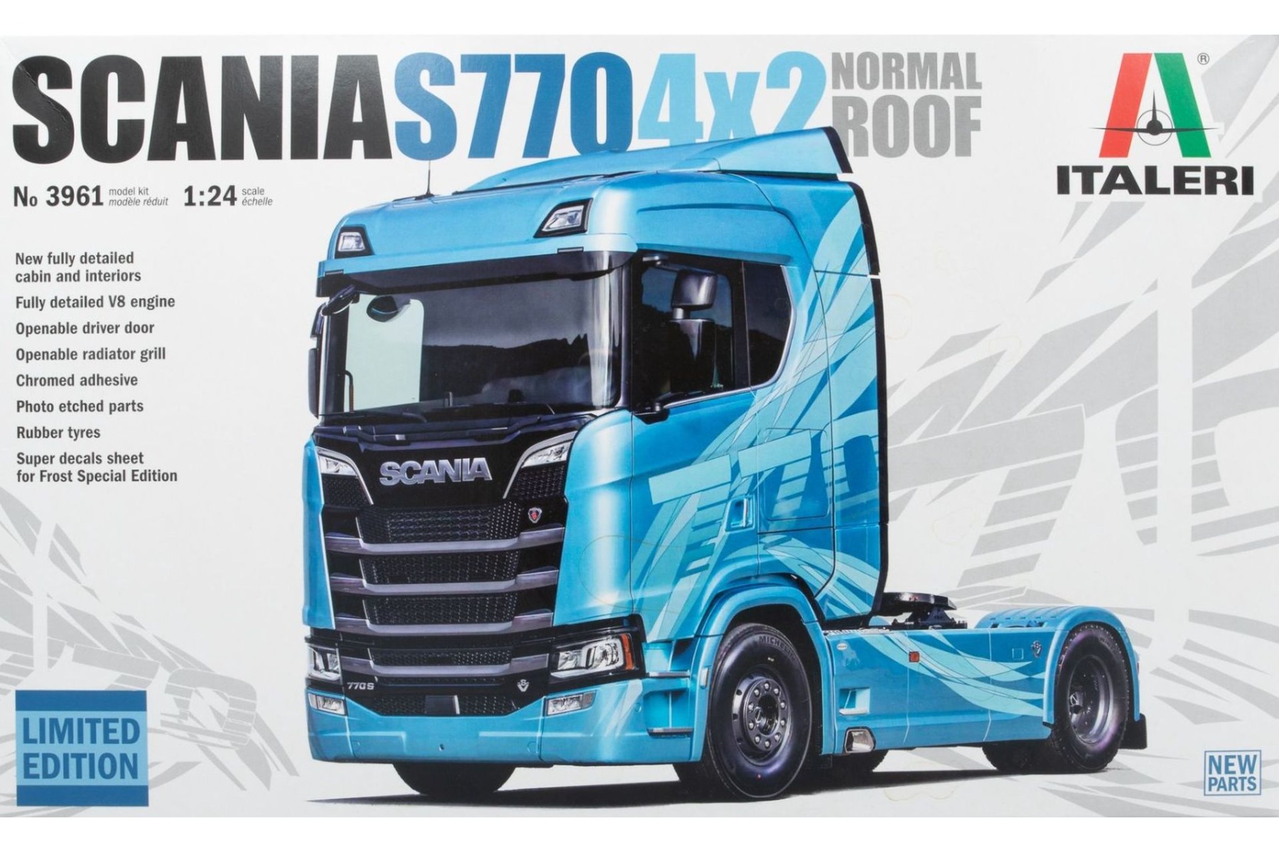 Italeri IT3961 Scania S770 4x2 Normal Roof, model kit, limited edition