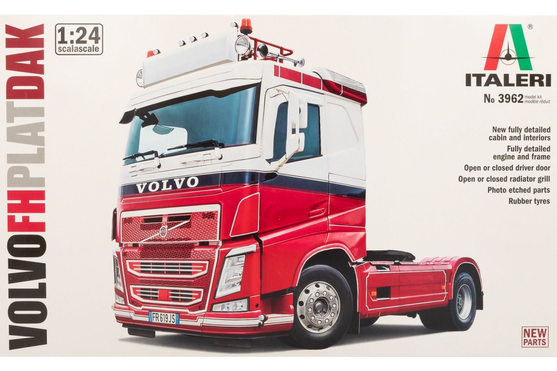 Italeri IT3962 Volvo FH Plat Dak, tractor truck, model kit