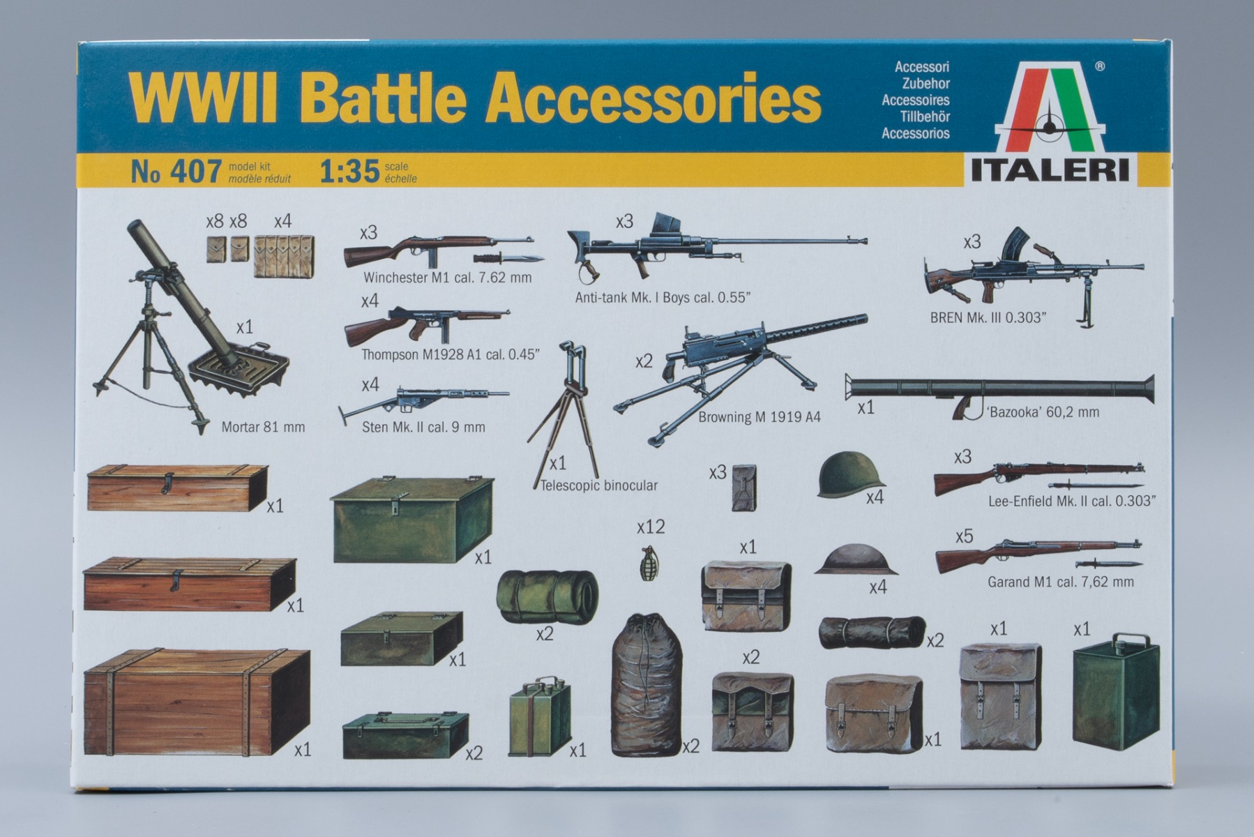 Italeri IT0407 (Allied) Accessories (Army), model kit