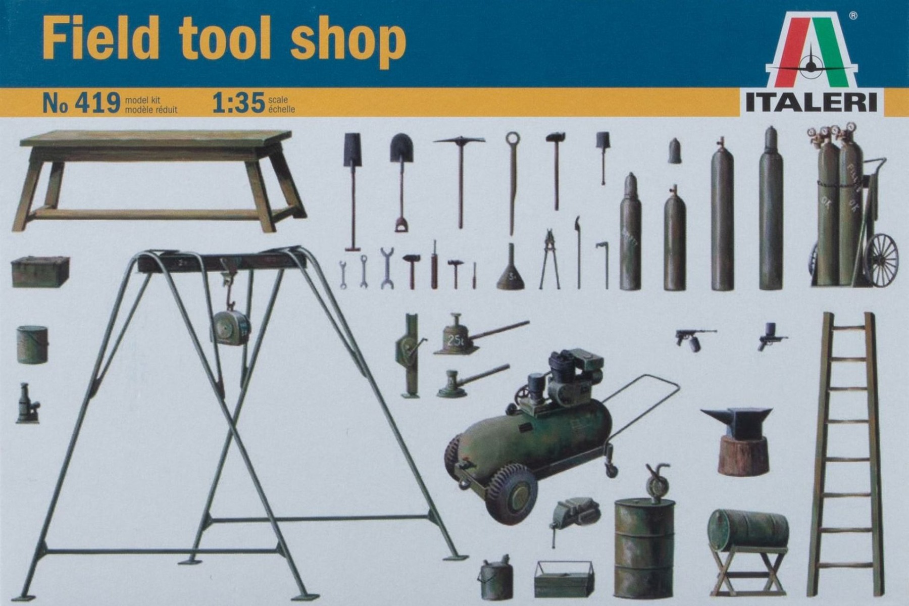 Italeri IT0419 Field tool shop / accessories, model kit