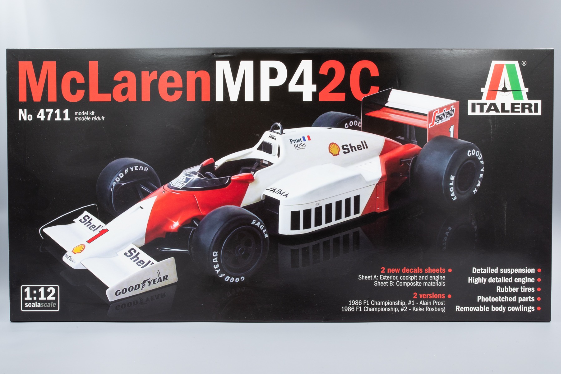 Italeri IT4711 McLaren MP4/2C Prost/Rosberg, model kit
