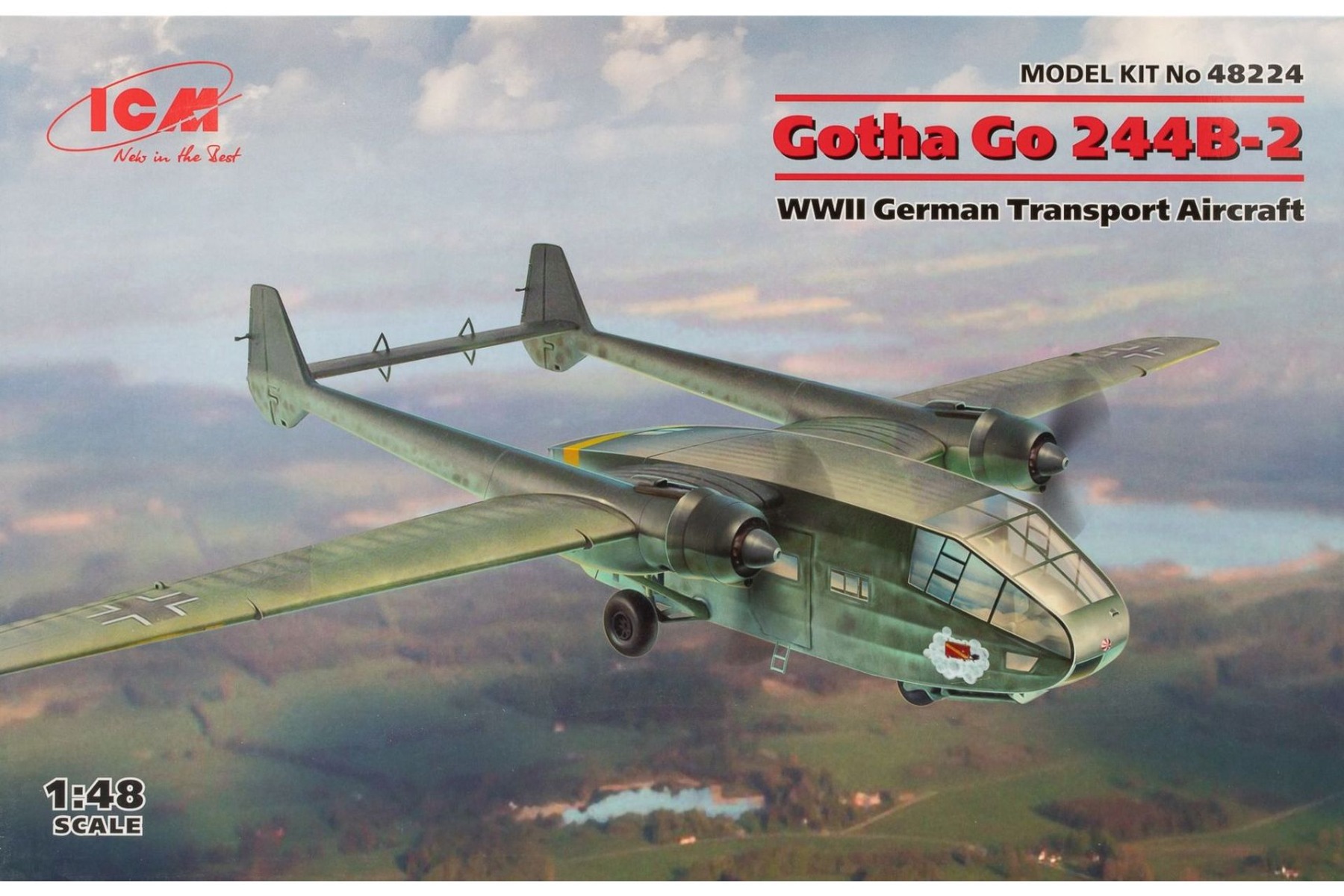ICM48224 Gotha Go-244B-2 WWII German Transport Aircraft, model kit