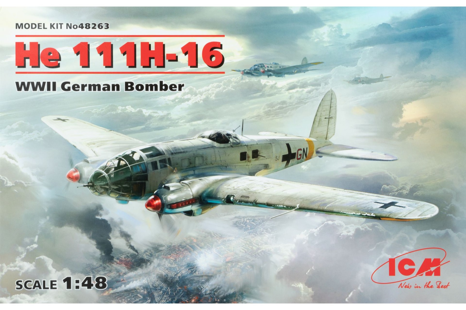 ICM48263 He 111H-16 WWII German Bomber, model kit