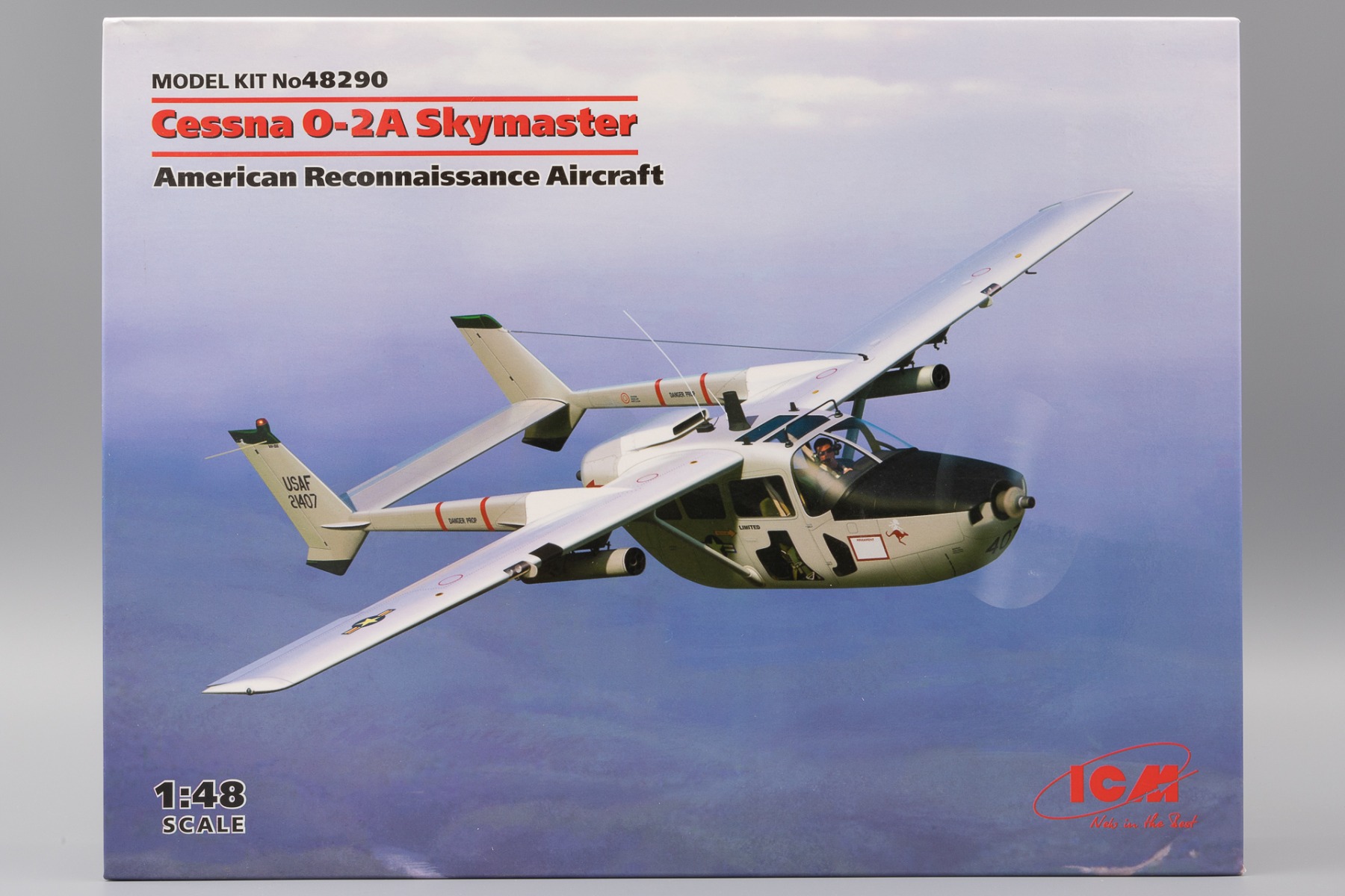 ICM48290 Cessna O-2A Skymaster, American Reconnaissance Aircraft (100% new molds), model kit