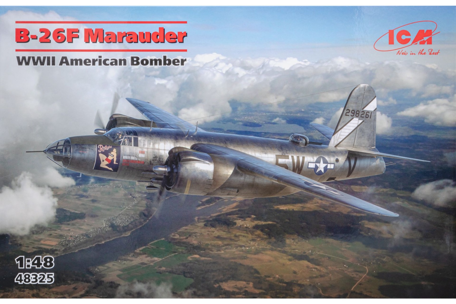 ICM48325 B-26F Marauder, WWII American Bomber, model kit