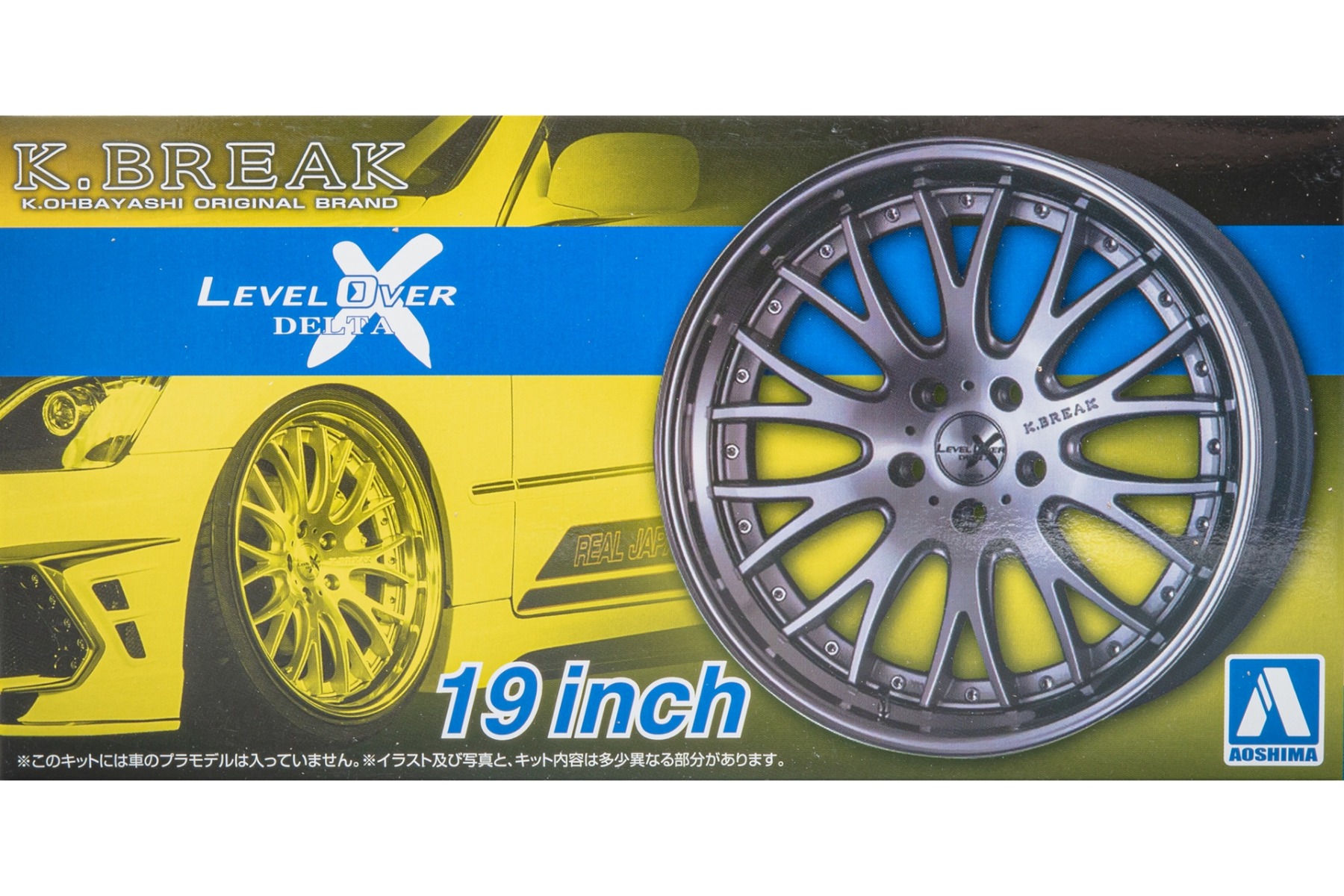 Aoshima AO06115 K. Break Level Over Delta X 19inch wheels / rims (Tuned Parts No.102)