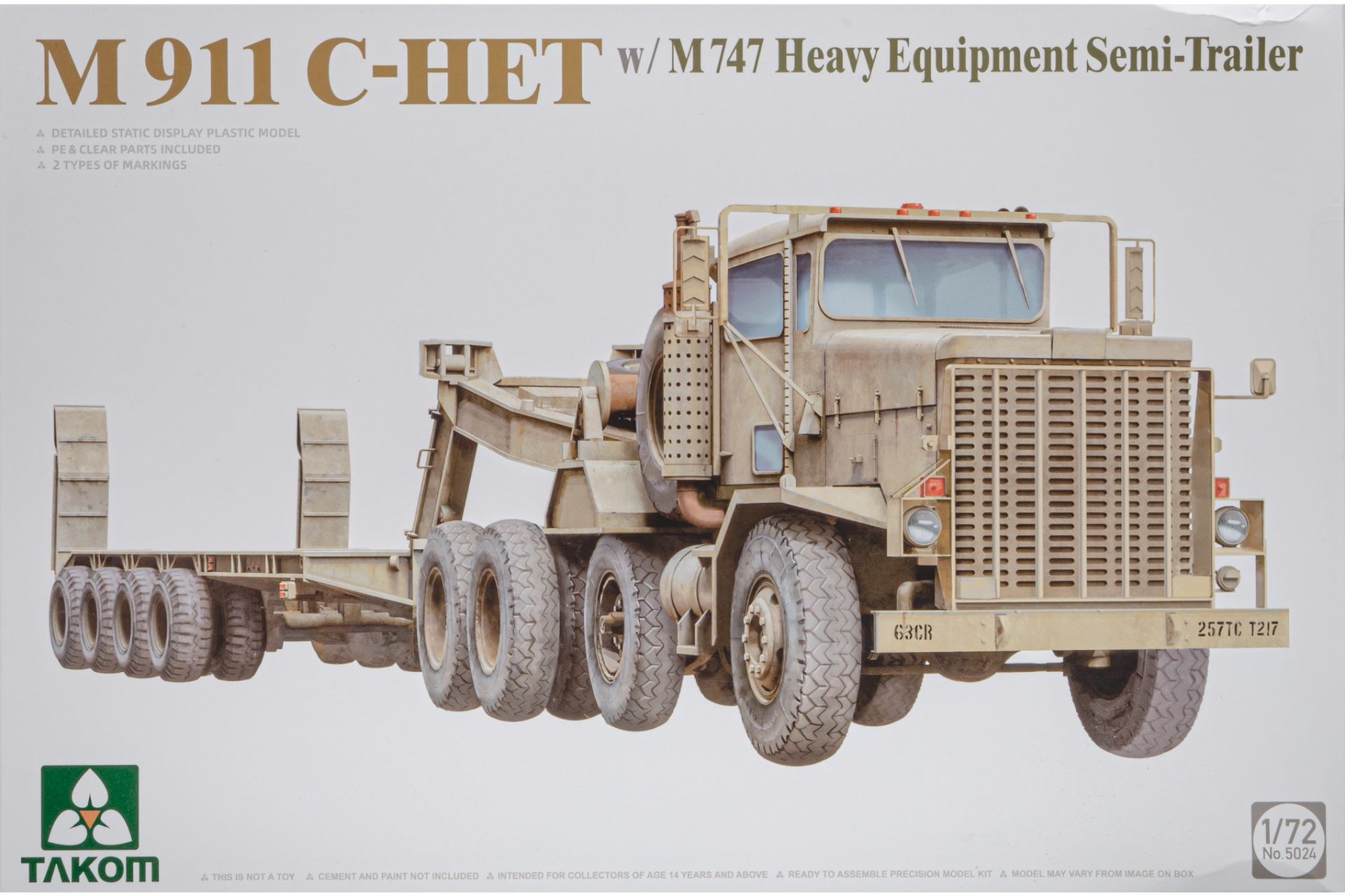 TAKOM5024 M911 C-HET w/ M747 Heavy Equipment Semi-Trailer, model kit