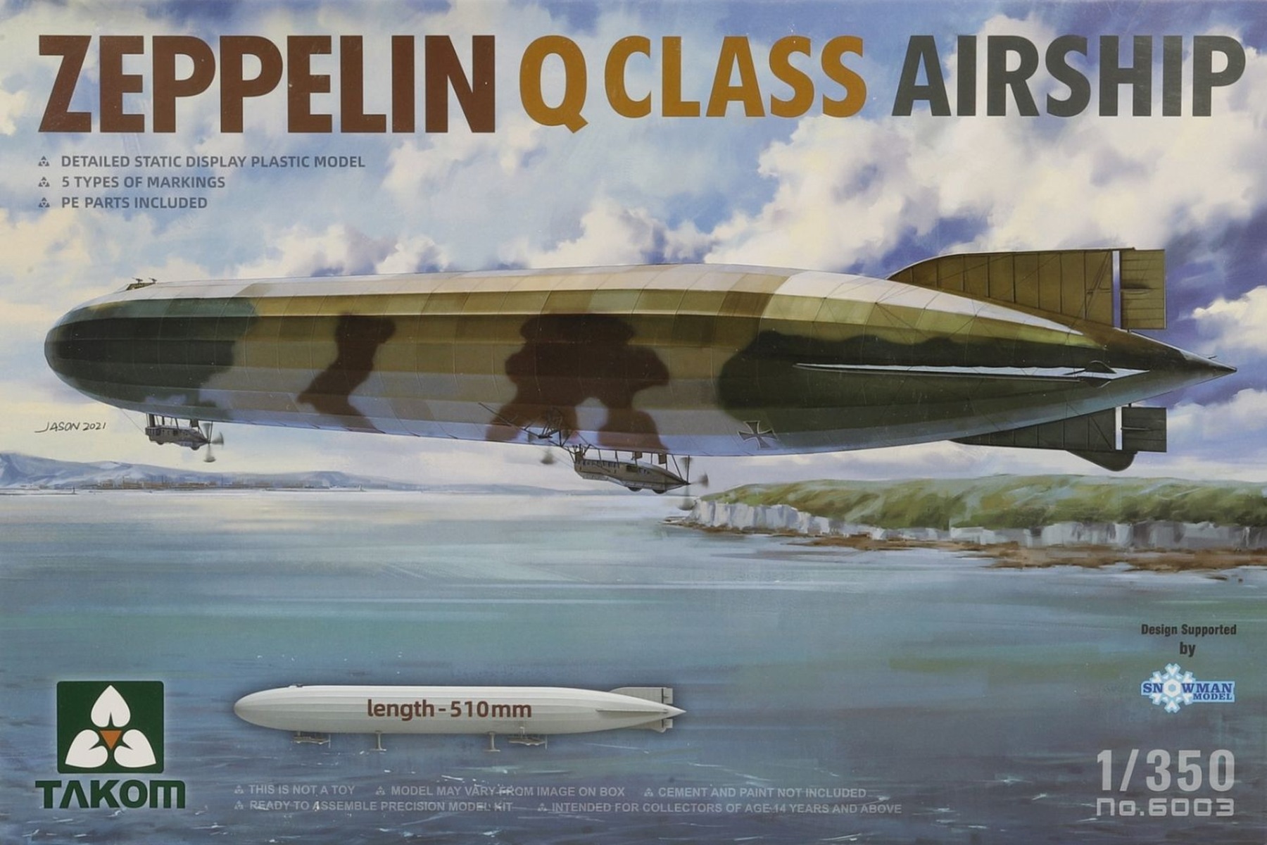 TAKOM6003 Zeppelin Q Class Airship, model kit