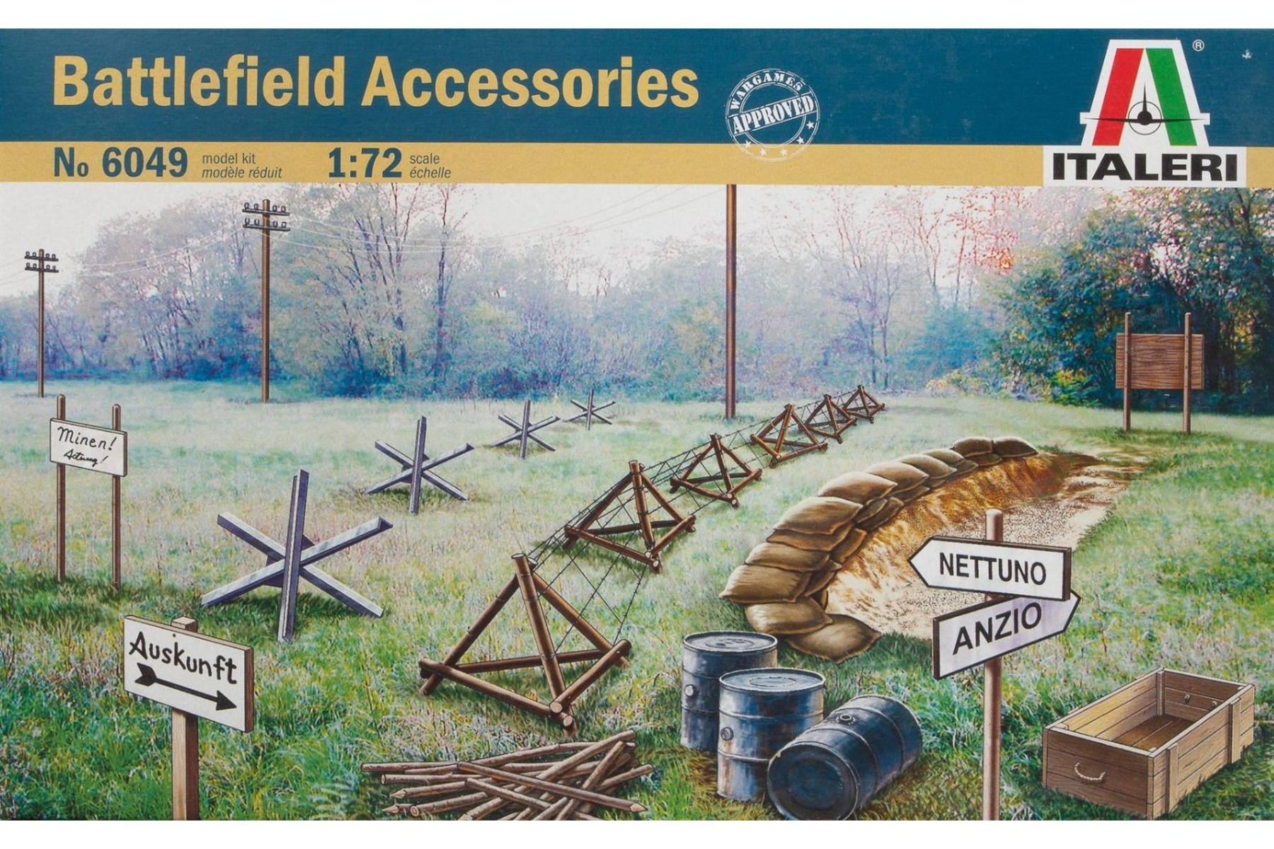 Italeri IT6049 WWII Battlefield Accessories, model kit