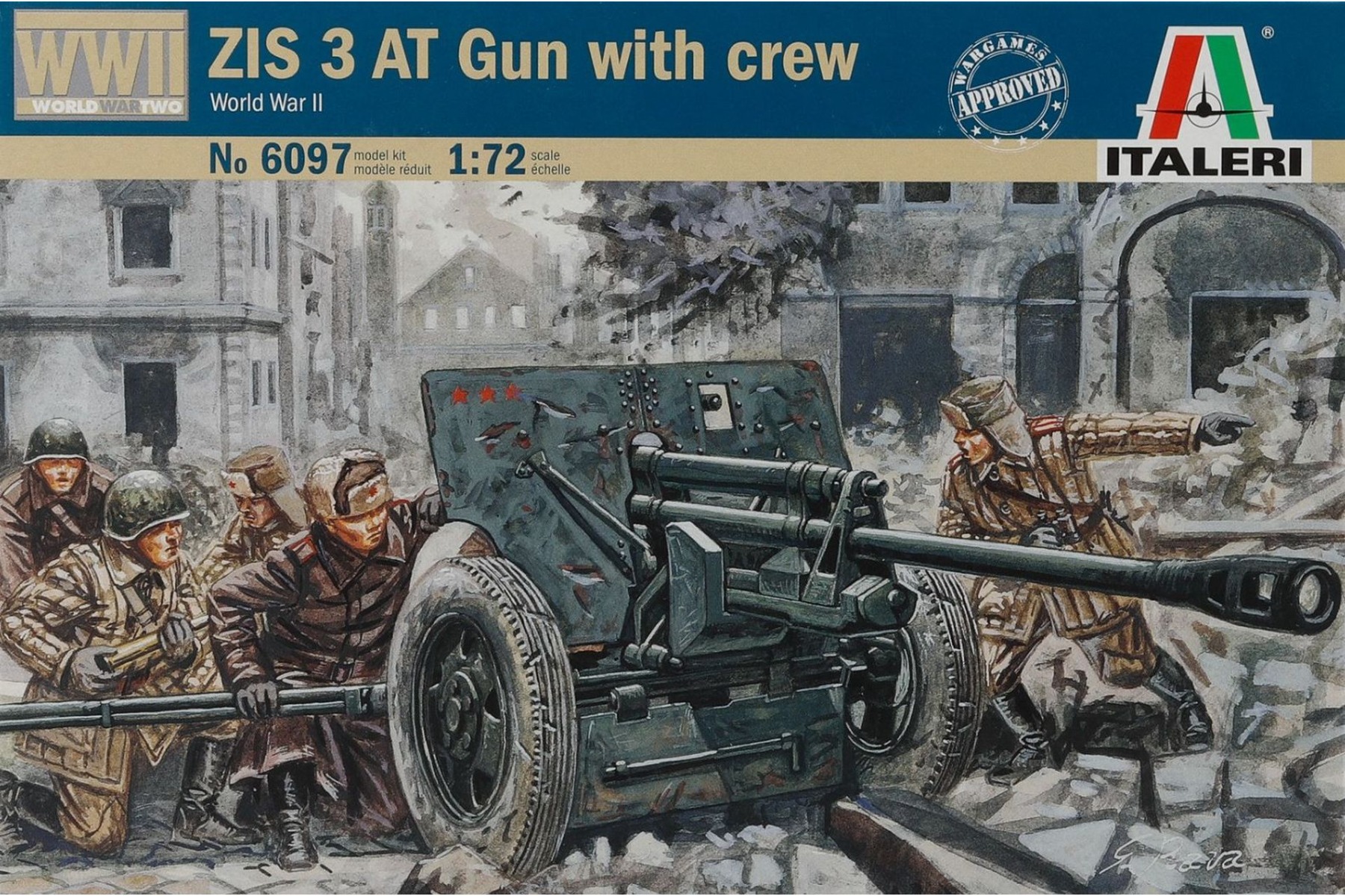 Italeri IT6097 Russian ZIS-3 AT Gun with crew WWII