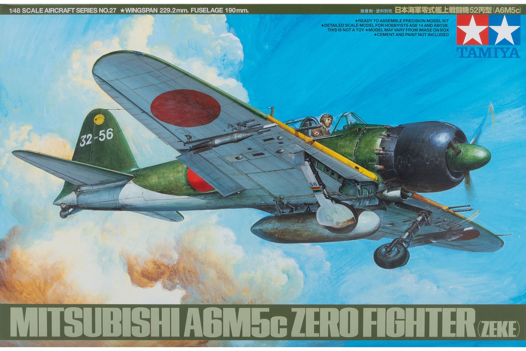 Tamiya TA61027 Mitsubishi A6M5c Zero Fighter (Zeke), model kit