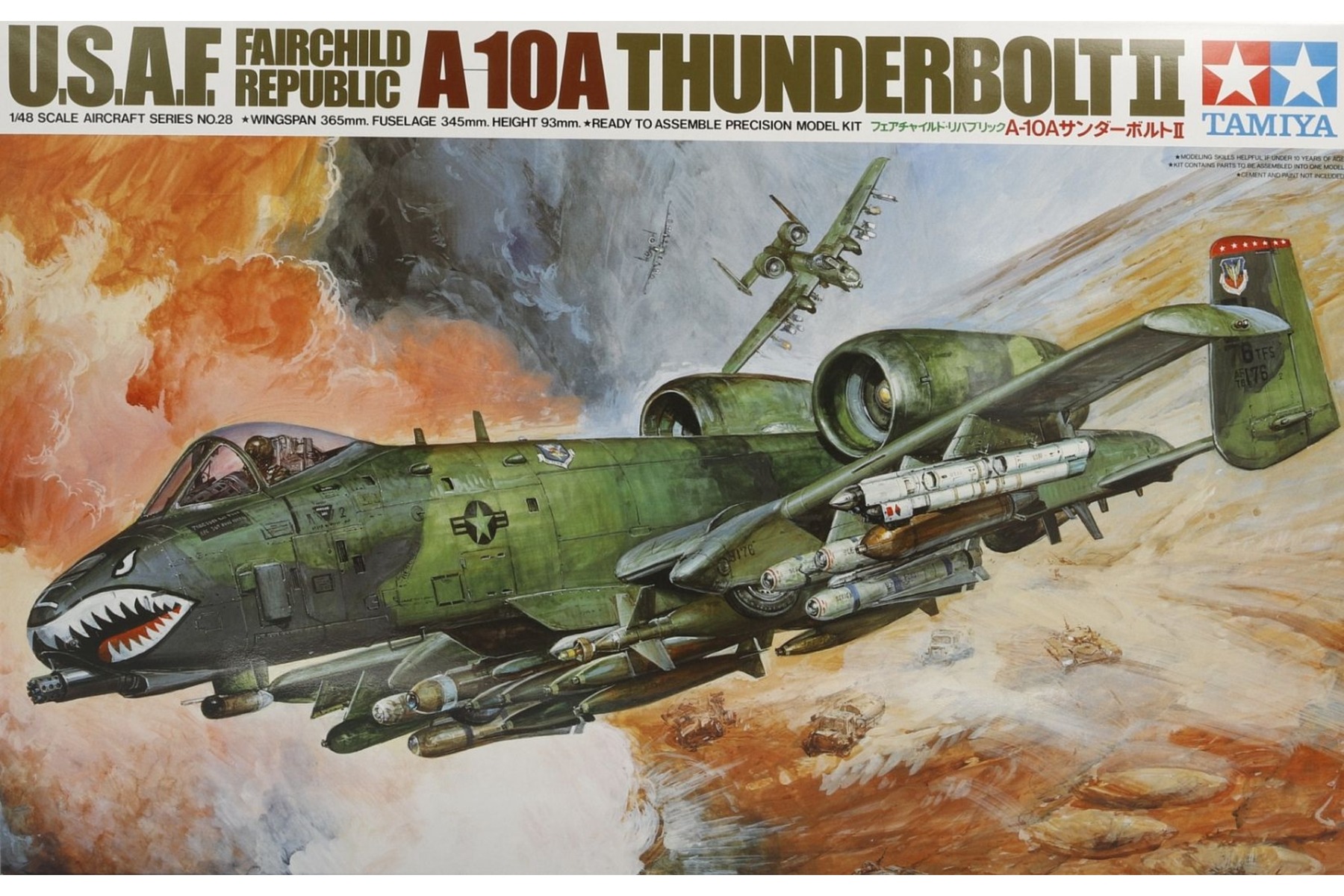 Tamiya TA61028 USAF Fairchild Republic A-10A Thunderbolt II Desert, model kit