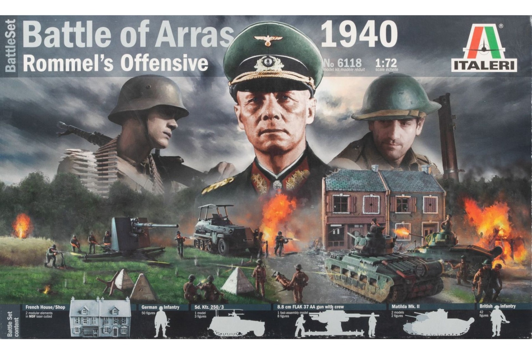 Italeri IT6118 WWII : Battle of Arras 1940 - Rommel's Offensive Battle Set, model kit