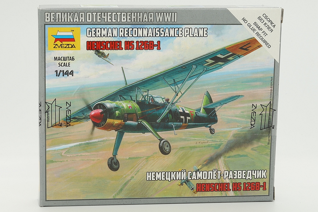 Zvezda ZV6184 Henschel Hs 126, German Reconnaissance Plane, model kit