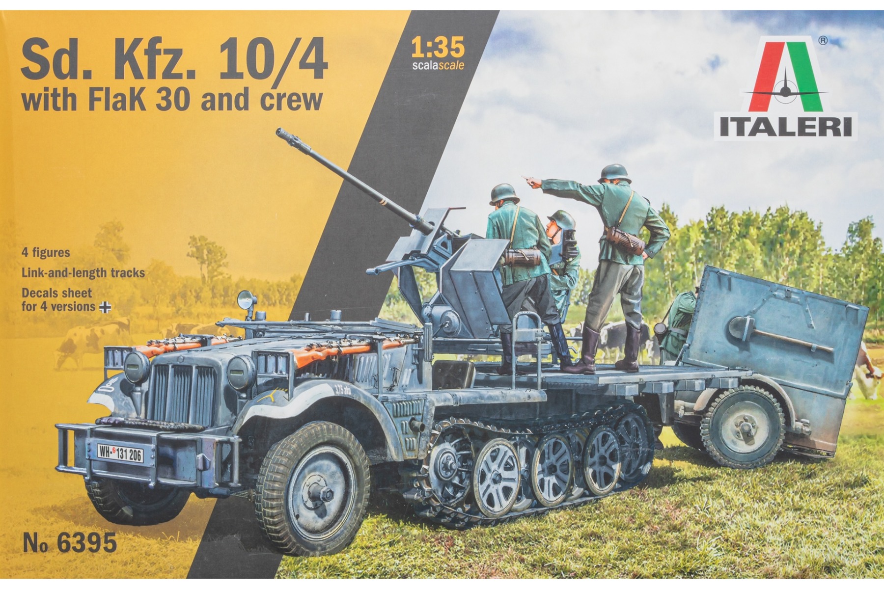 Italeri IT6395 Sd. Kfz. 10/4 with FlaK 30 and crew, model kit