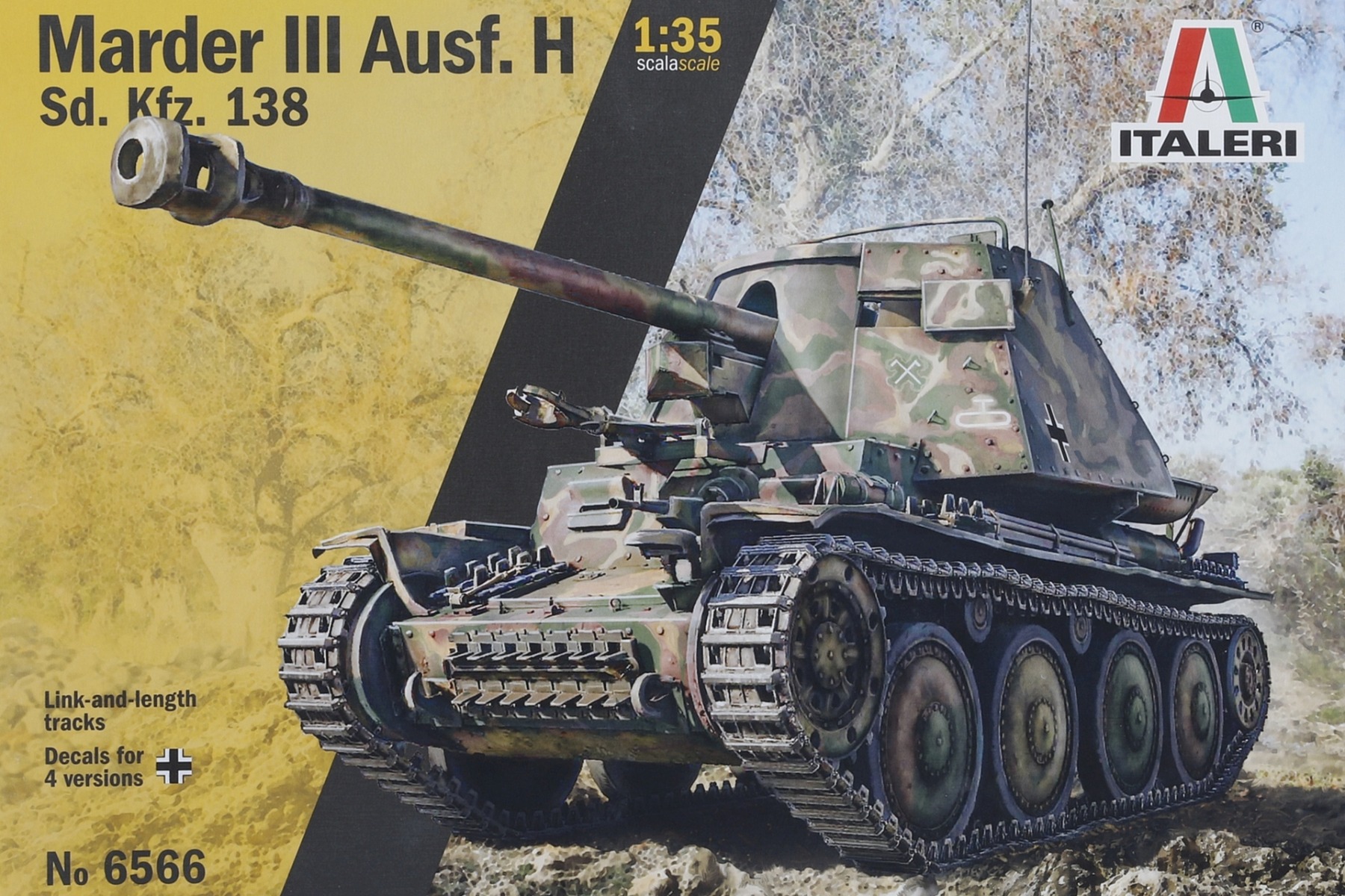 Italeri IT6566 Sd.Kfz.138 Ausf.H Marder III, model kit