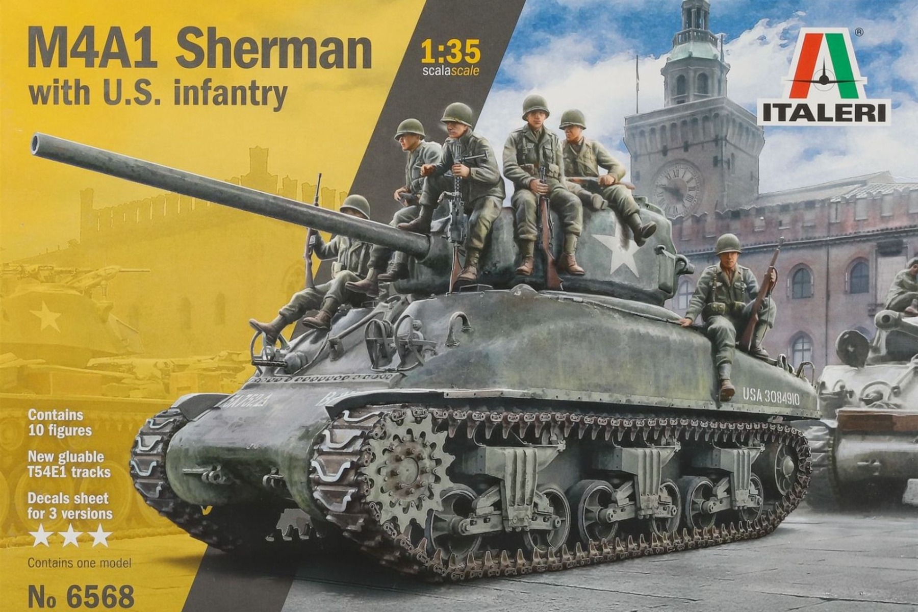 Italeri IT6568 M4A1 Sherman with US Infantry