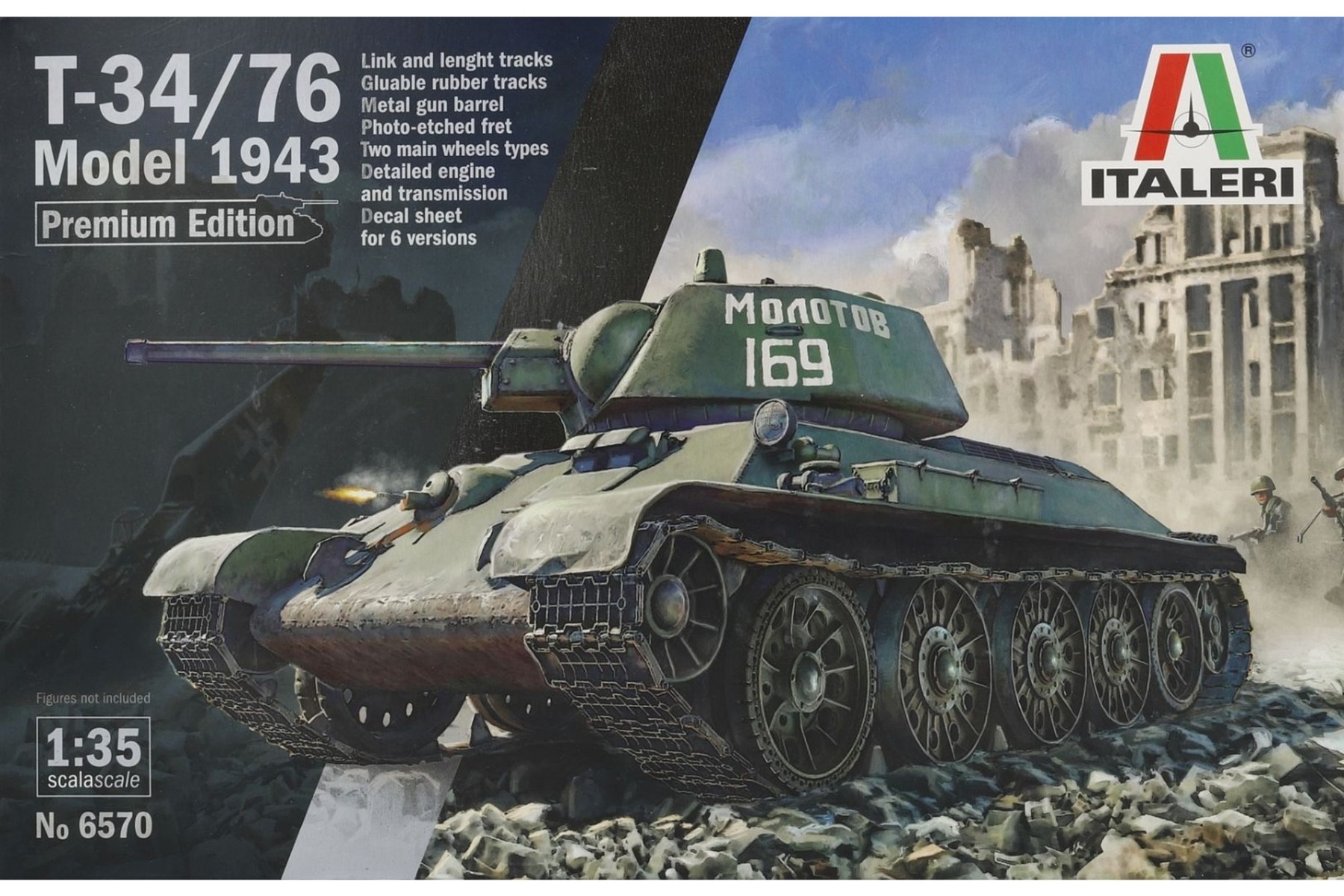 Italeri IT6570 T-34/76 mod. 1943 (Premium Edition), model kit