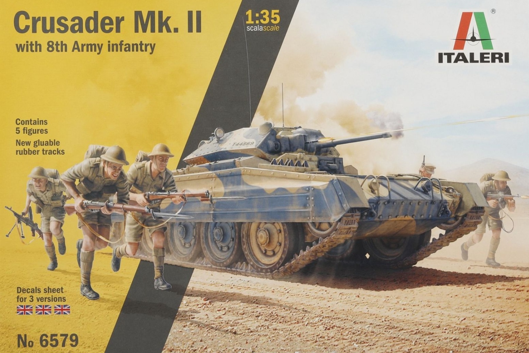 Italeri IT6579 Crusader II with 8th Army Infantry, model kit