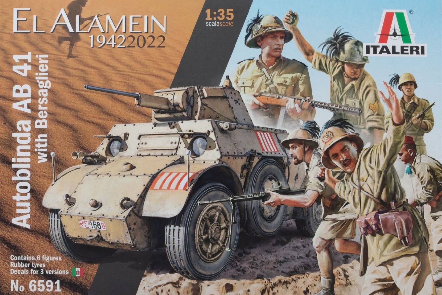 Italeri IT6591 Autoblinda AB 41 with Bersaglieri El Alamein